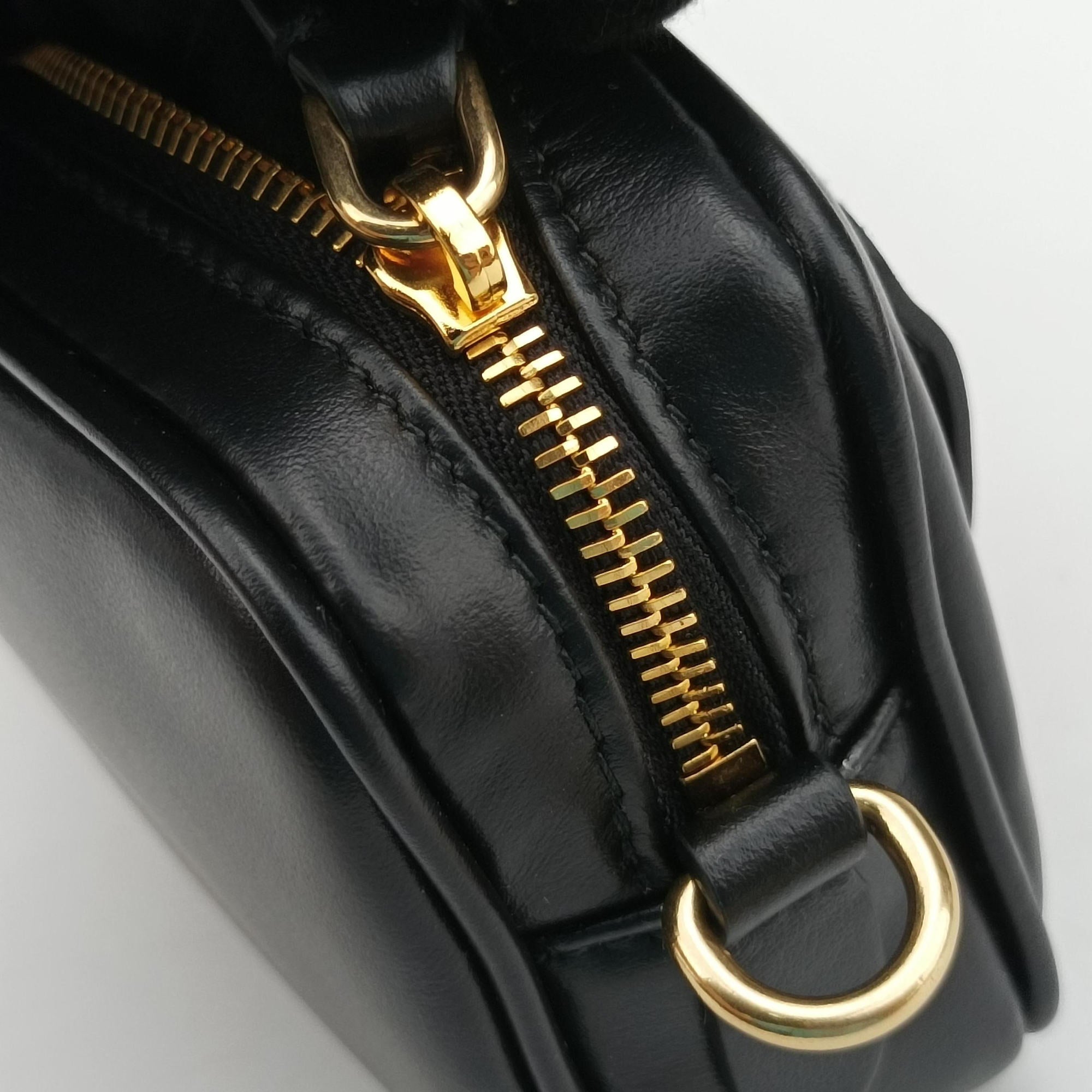 Logo belt Black leather DNP104ロゴベルト ブラック レザー DNP104