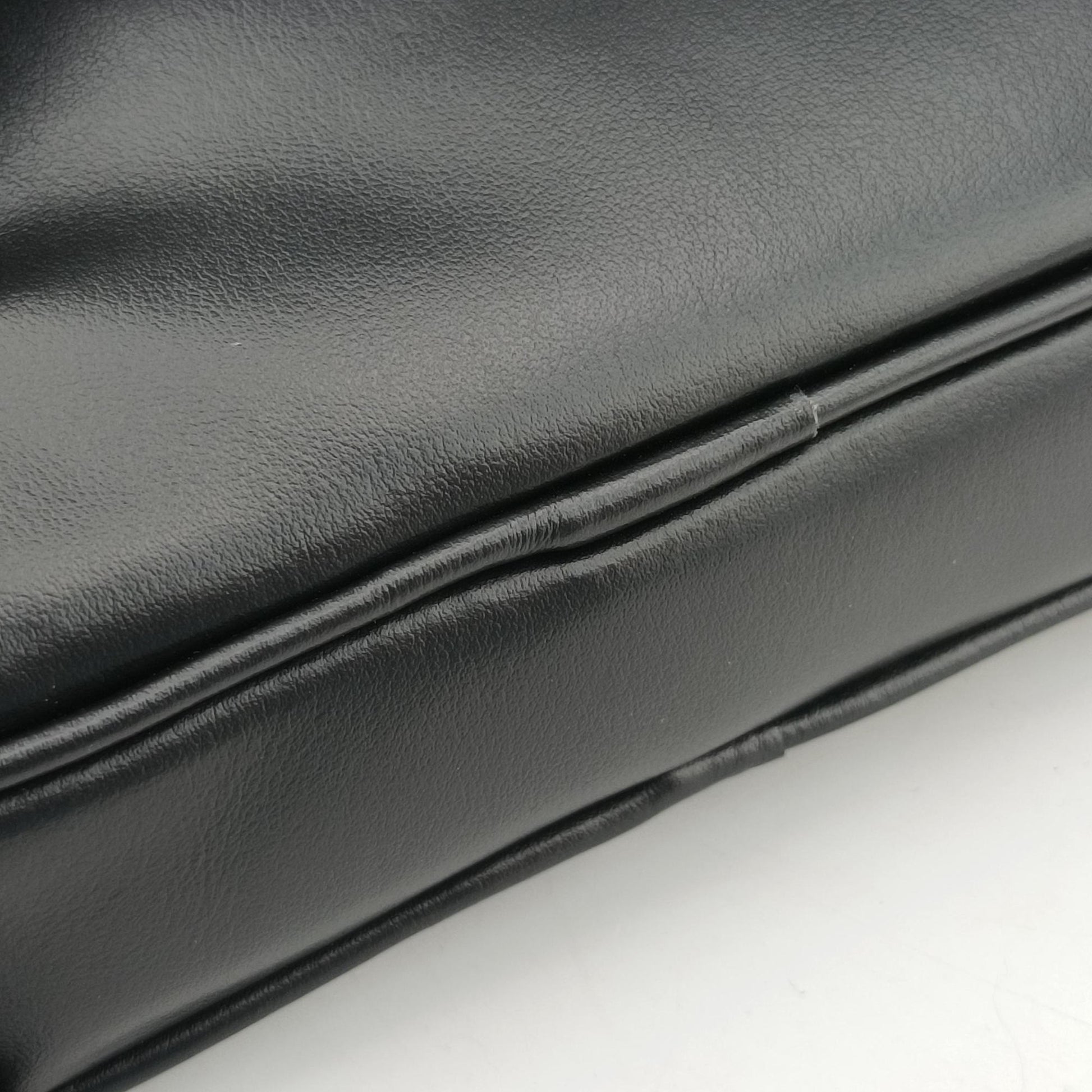 Logo belt Black leather DNP104ロゴベルト ブラック レザー DNP104