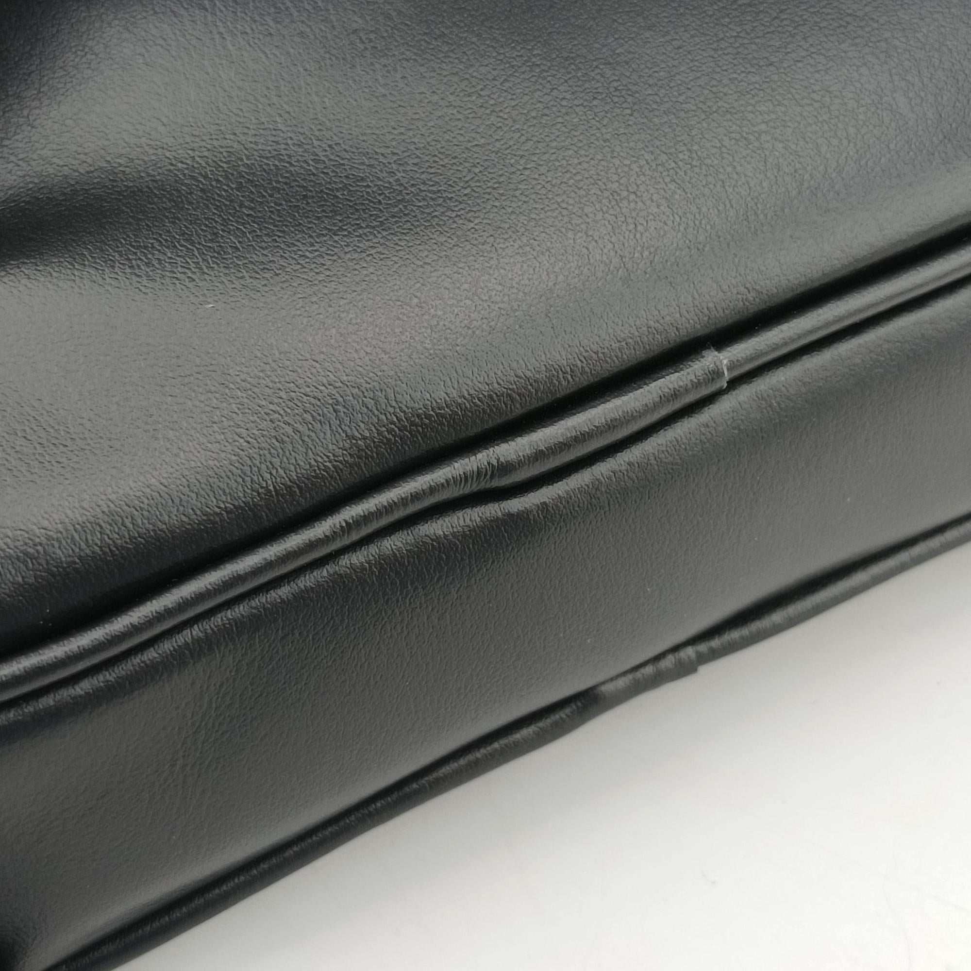 Logo belt Black leather DNP104ロゴベルト ブラック レザー DNP104