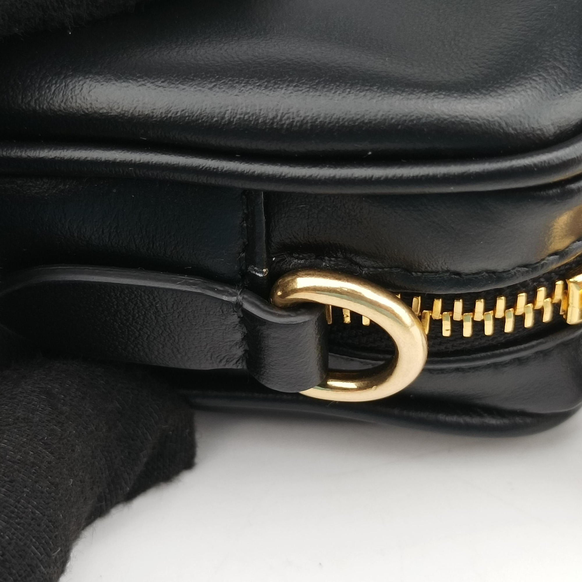Logo belt Black leather DNP104ロゴベルト ブラック レザー DNP104
