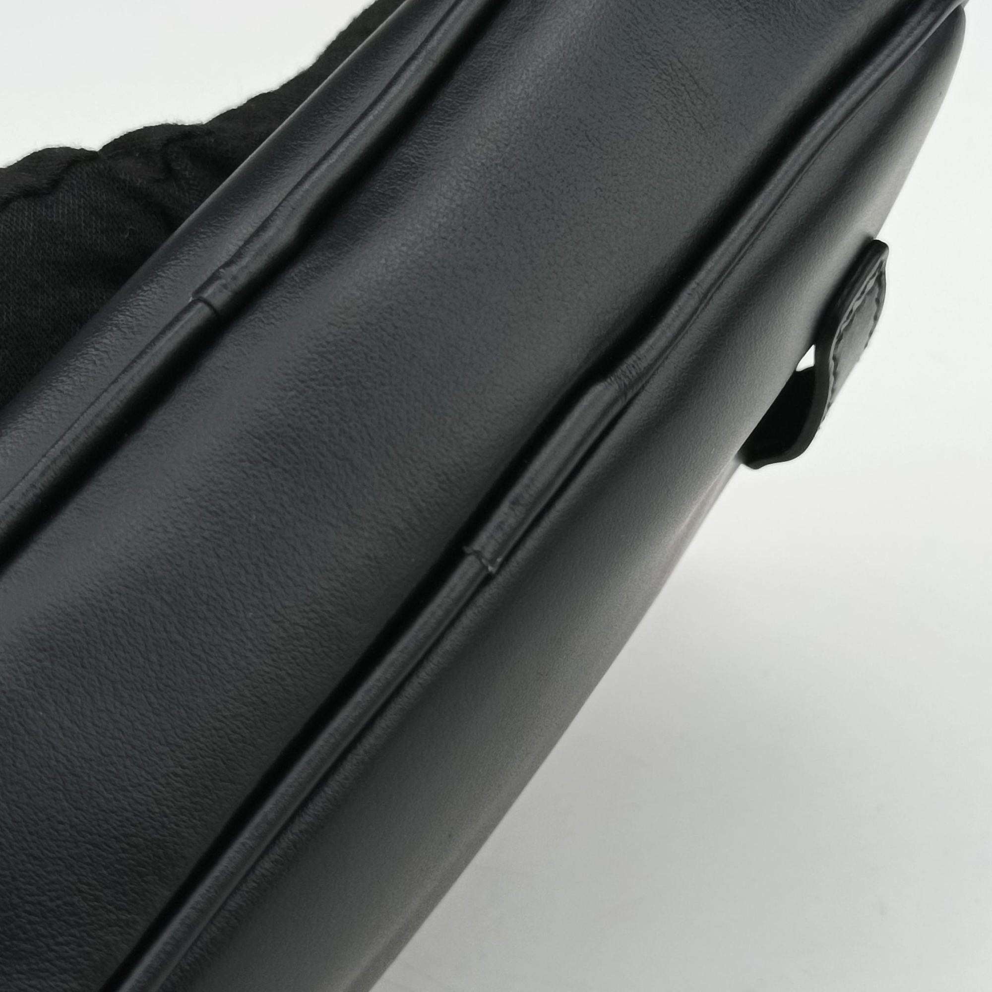Logo belt Black leather DNP104ロゴベルト ブラック レザー DNP104
