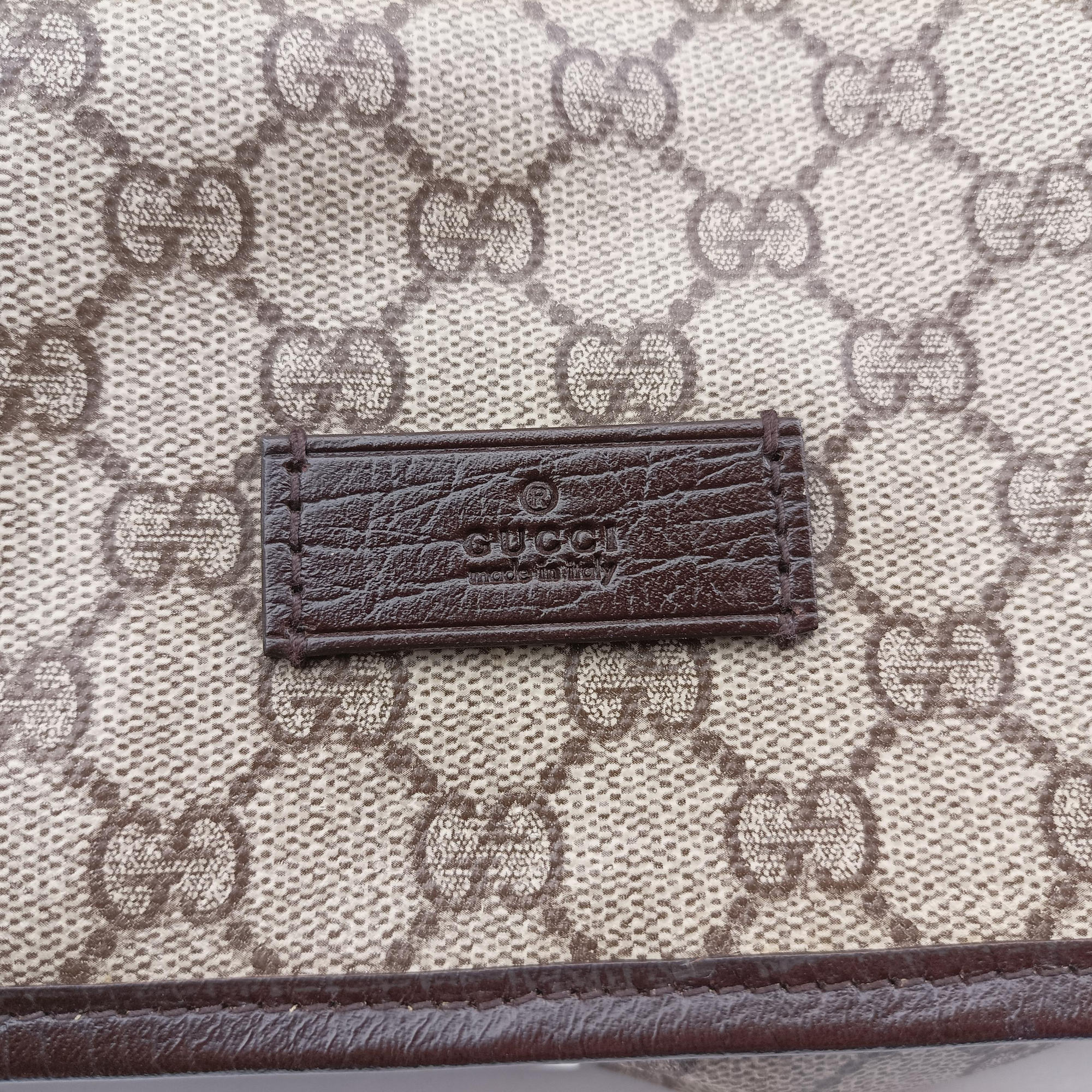 GG Supreme DiaperBag Brown PVC coated canvas 189748 A4306802GGスプリーム マザーズバッグ ブラウン PVCコーティングキャンバス 189748 A4306802