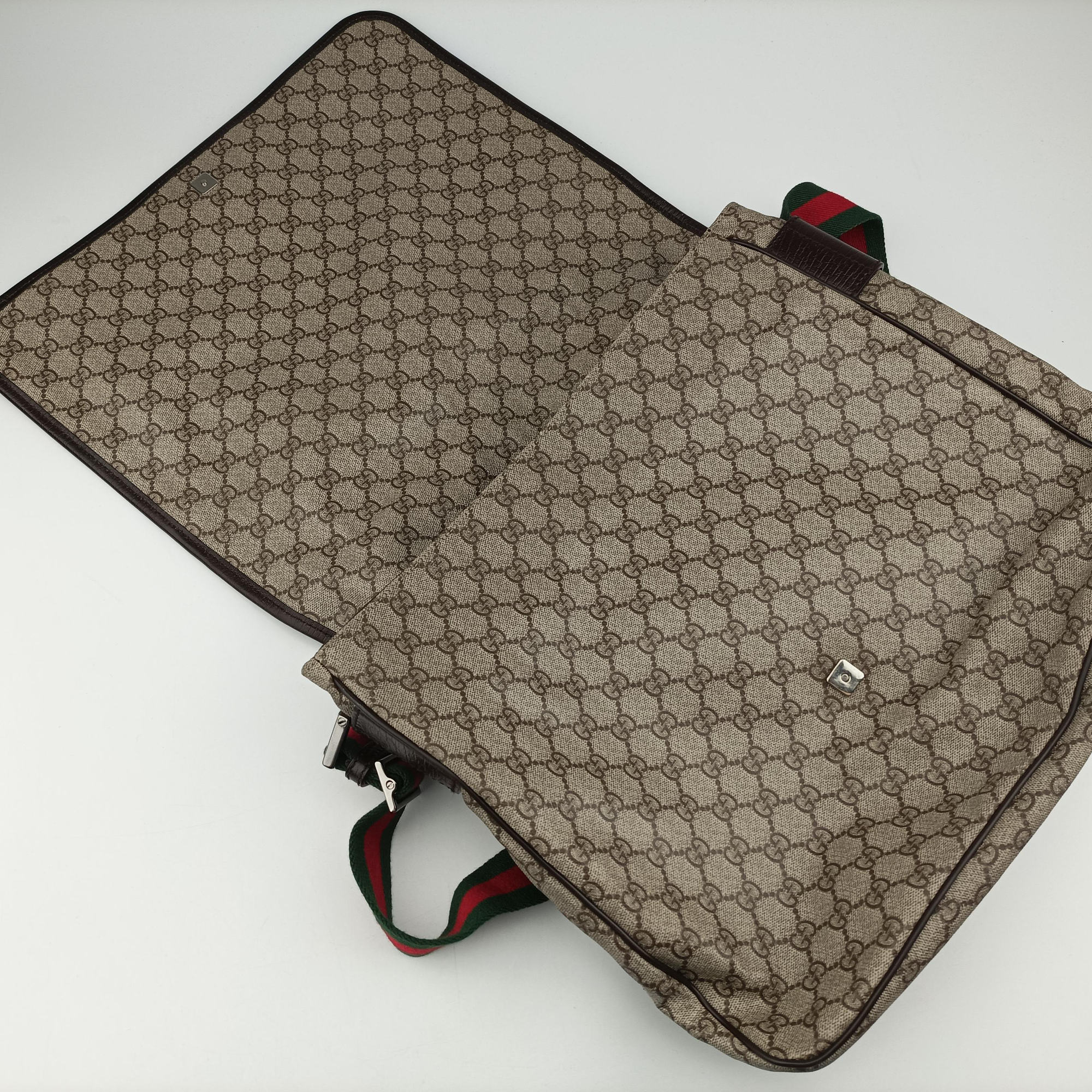 GG Supreme DiaperBag Brown PVC coated canvas 189748 A4306802GGスプリーム マザーズバッグ ブラウン PVCコーティングキャンバス 189748 A4306802