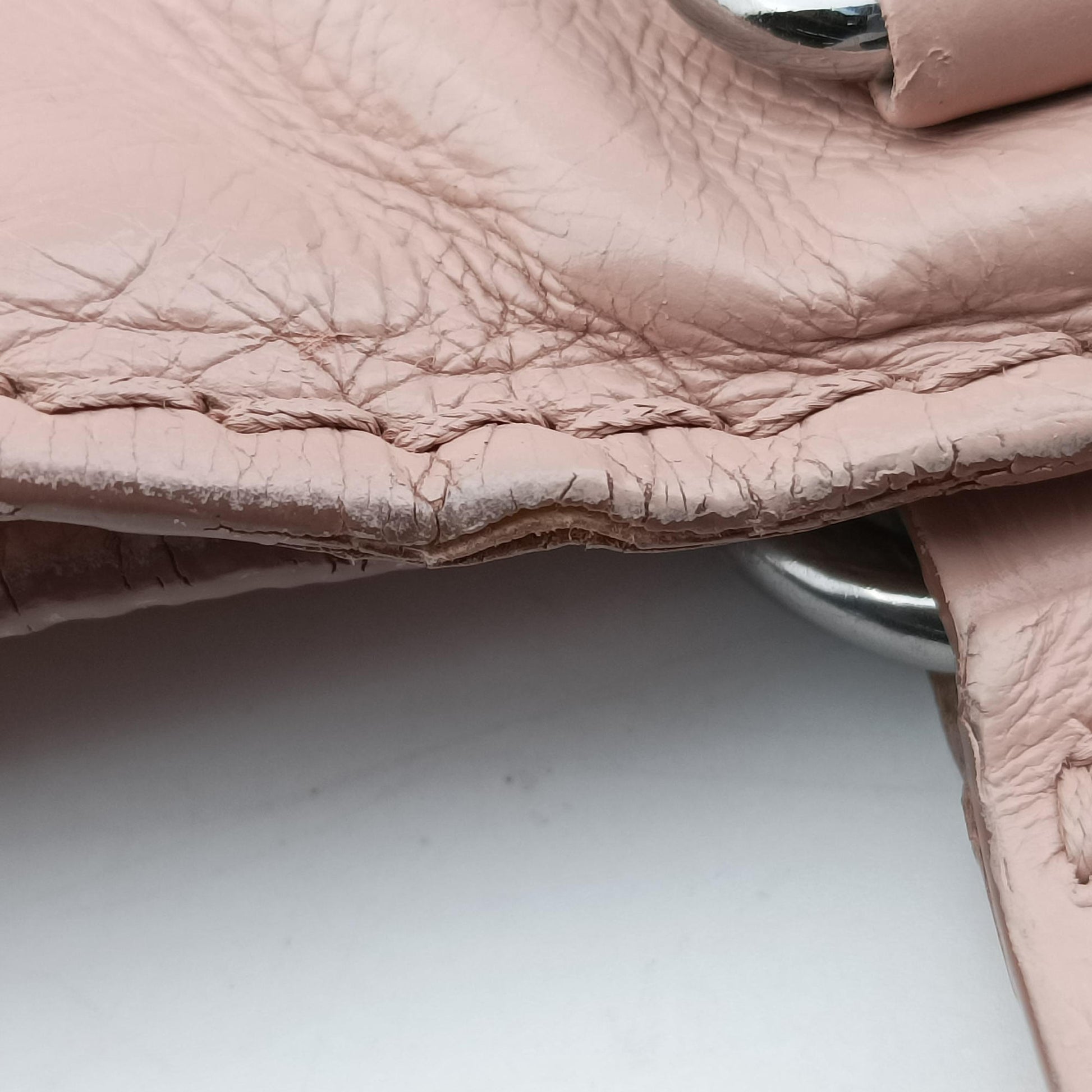 Triangle Logo tote Pink Leather 117トライアングルロゴ トート ピンク レザー 117