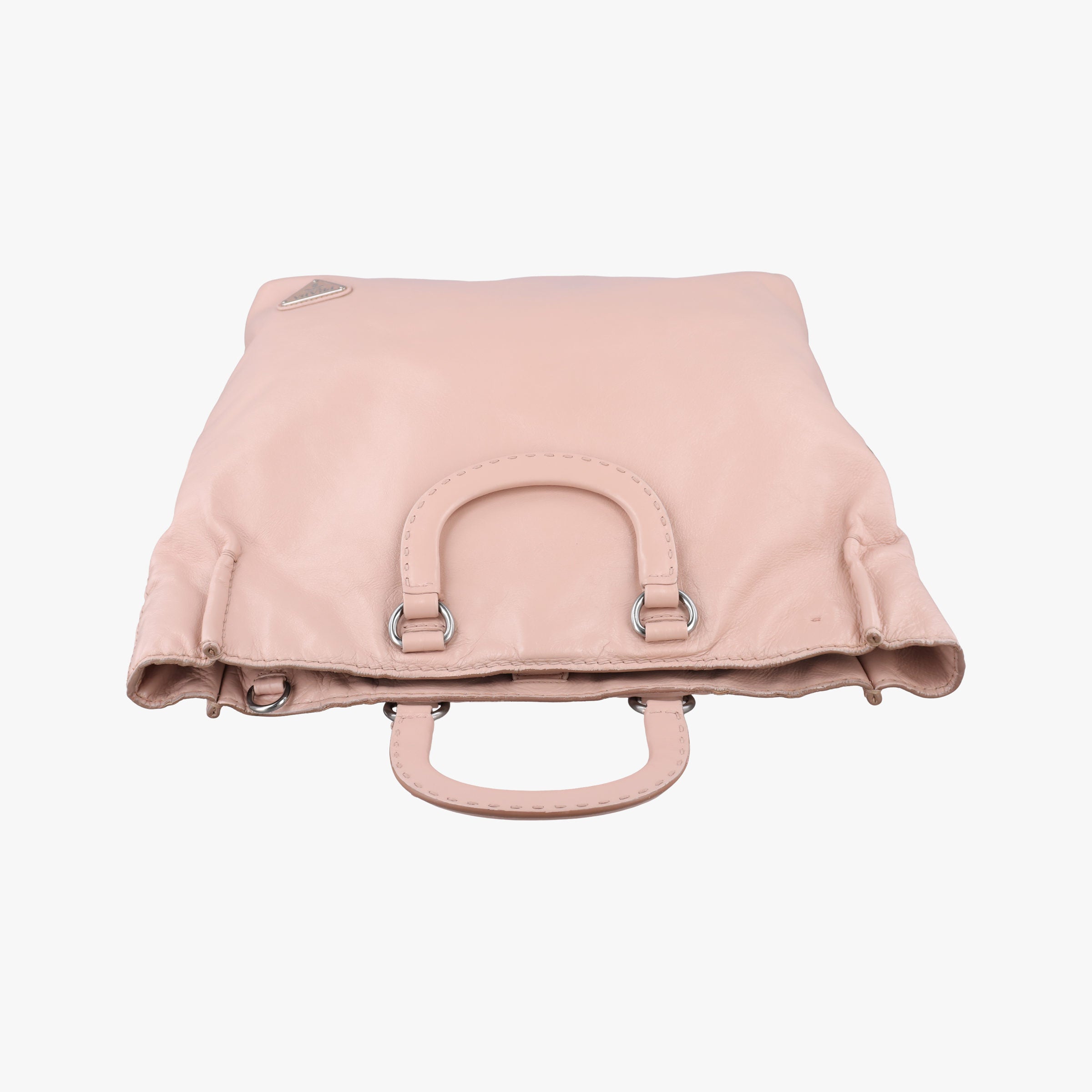 Triangle Logo tote Pink Leather 117トライアングルロゴ トート ピンク レザー 117