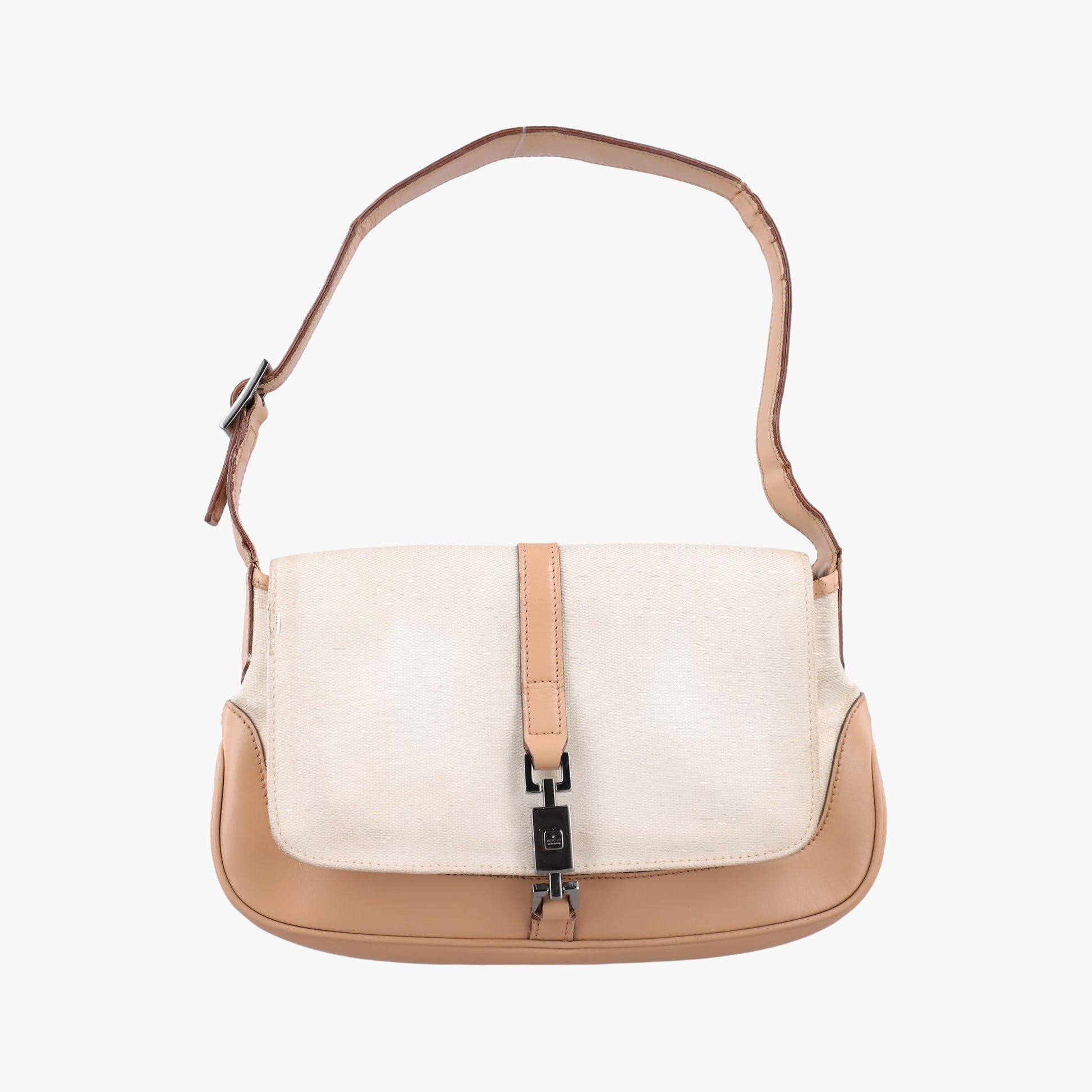 Jackie White× Brown Canvas × Leather 001 38 ジャッキー ホワイト× ブラウン キャンバス×レザー 001 38 