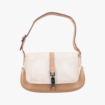 Jackie White× Brown Canvas × Leather 001 38 ジャッキー ホワイト× ブラウン キャンバス×レザー 001 38 