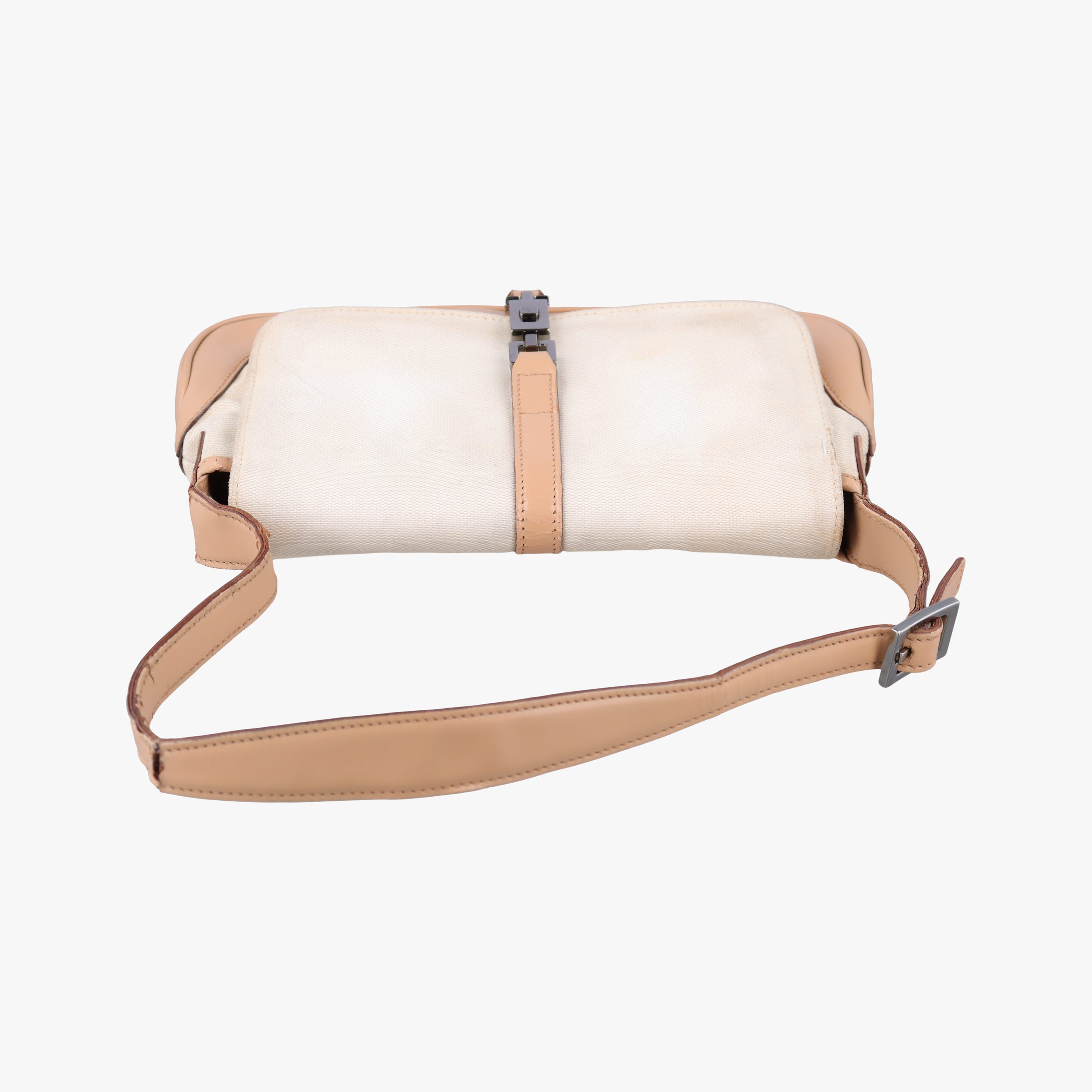Jackie White× Brown Canvas × Leather 001 38 ジャッキー ホワイト× ブラウン キャンバス×レザー 001 38 
