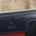 Sherry Line navy×red×beige Leather×canvas 269876 D014122371シェリーライン ネイビー×レッド×ベージュ レザー×キャンバス 269876 D014122371