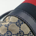 Sherry Line navy×red×beige Leather×canvas 269876 D014122371シェリーライン ネイビー×レッド×ベージュ レザー×キャンバス 269876 D014122371
