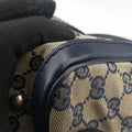 Sherry Line navy×red×beige Leather×canvas 269876 D014122371シェリーライン ネイビー×レッド×ベージュ レザー×キャンバス 269876 D014122371