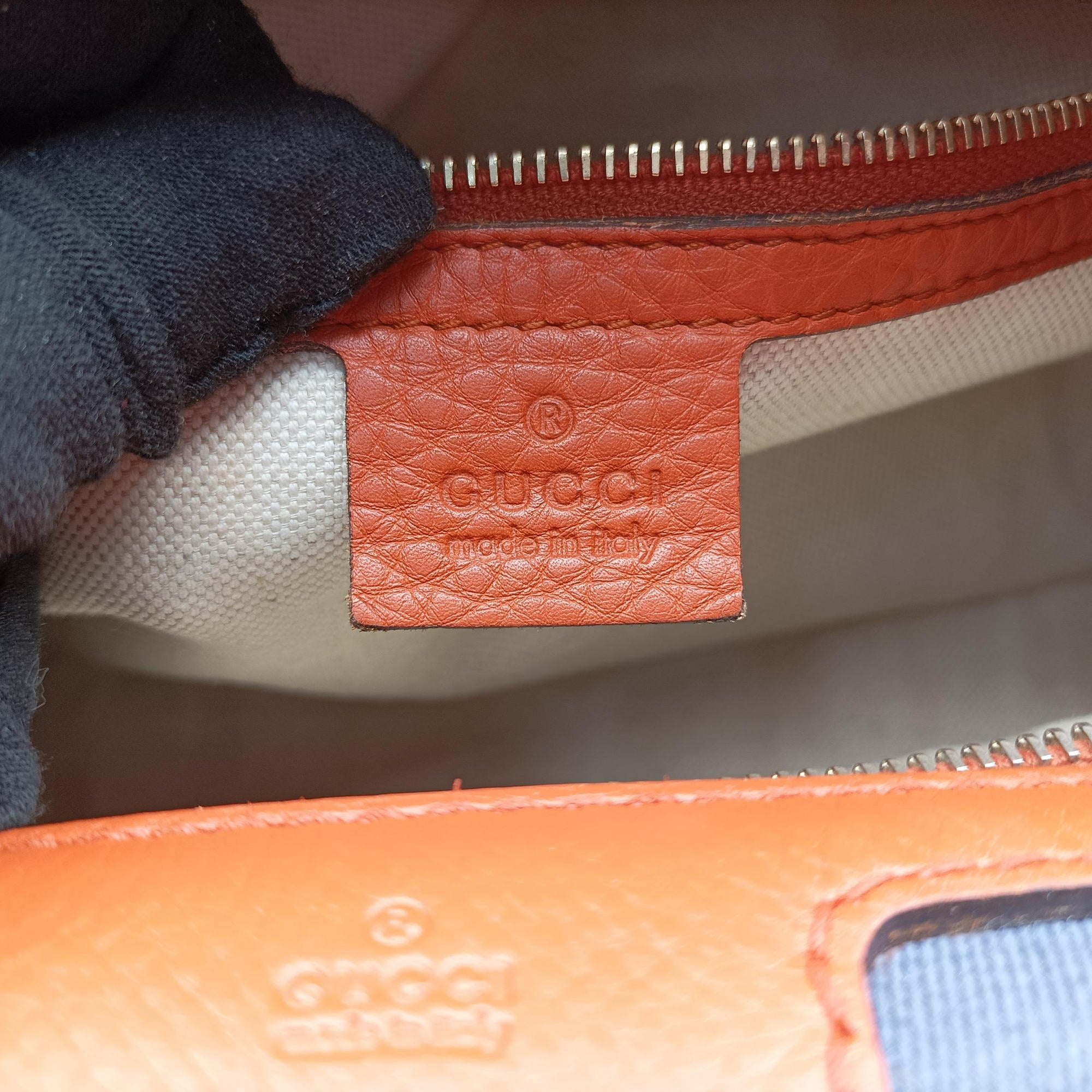 Sherry Line Orange×blue Leather 247205 I9857133シェリーライン オレンジ×ブルー レザー 247205 I9857133