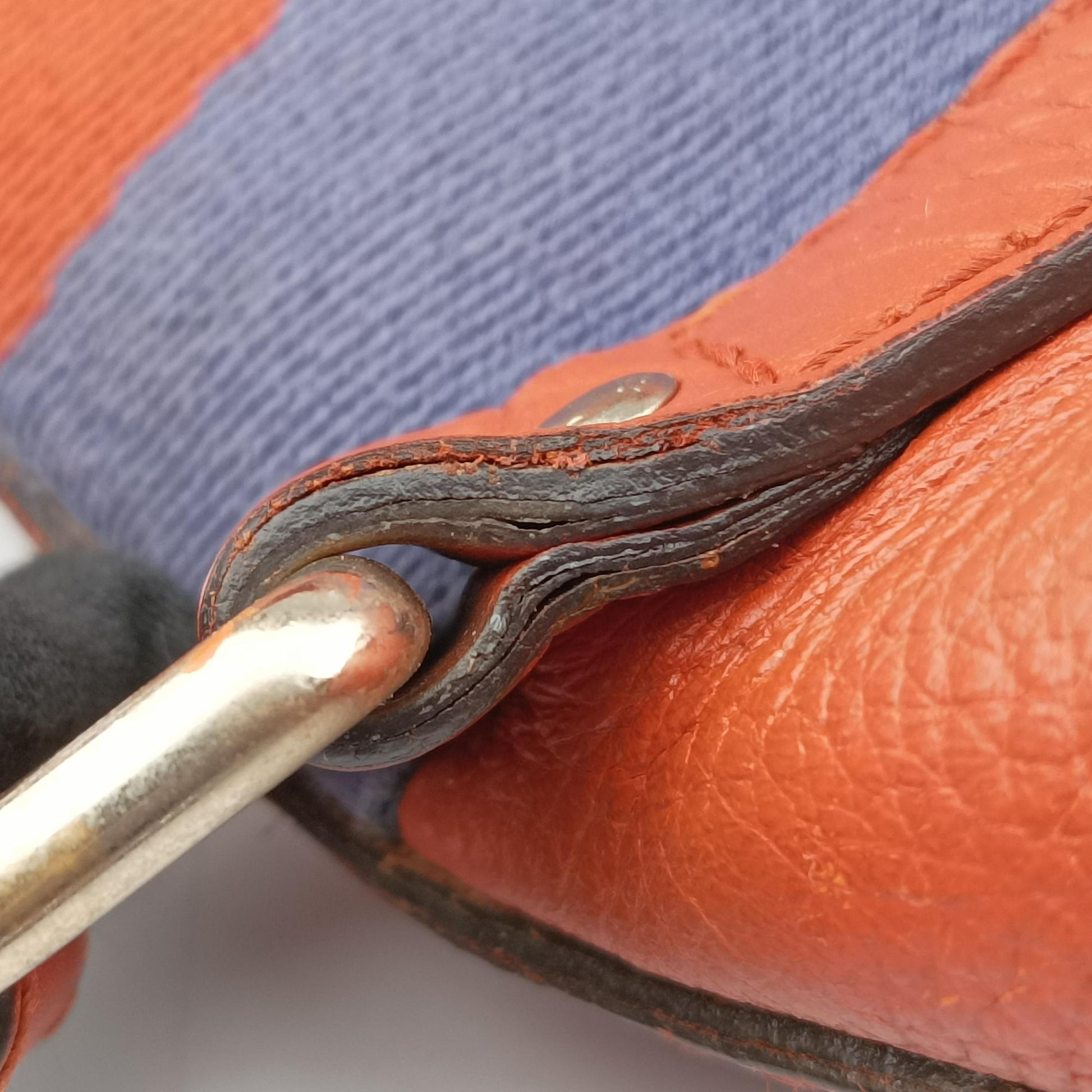 Sherry Line Orange×blue Leather 247205 I9857133シェリーライン オレンジ×ブルー レザー 247205 I9857133