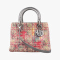 Lady Dior Multicolor Tweed Wool × Metallic Leather 02-MA-1101レディディオール マルチカラー ツイード × メタリックレザー 02-MA-1101