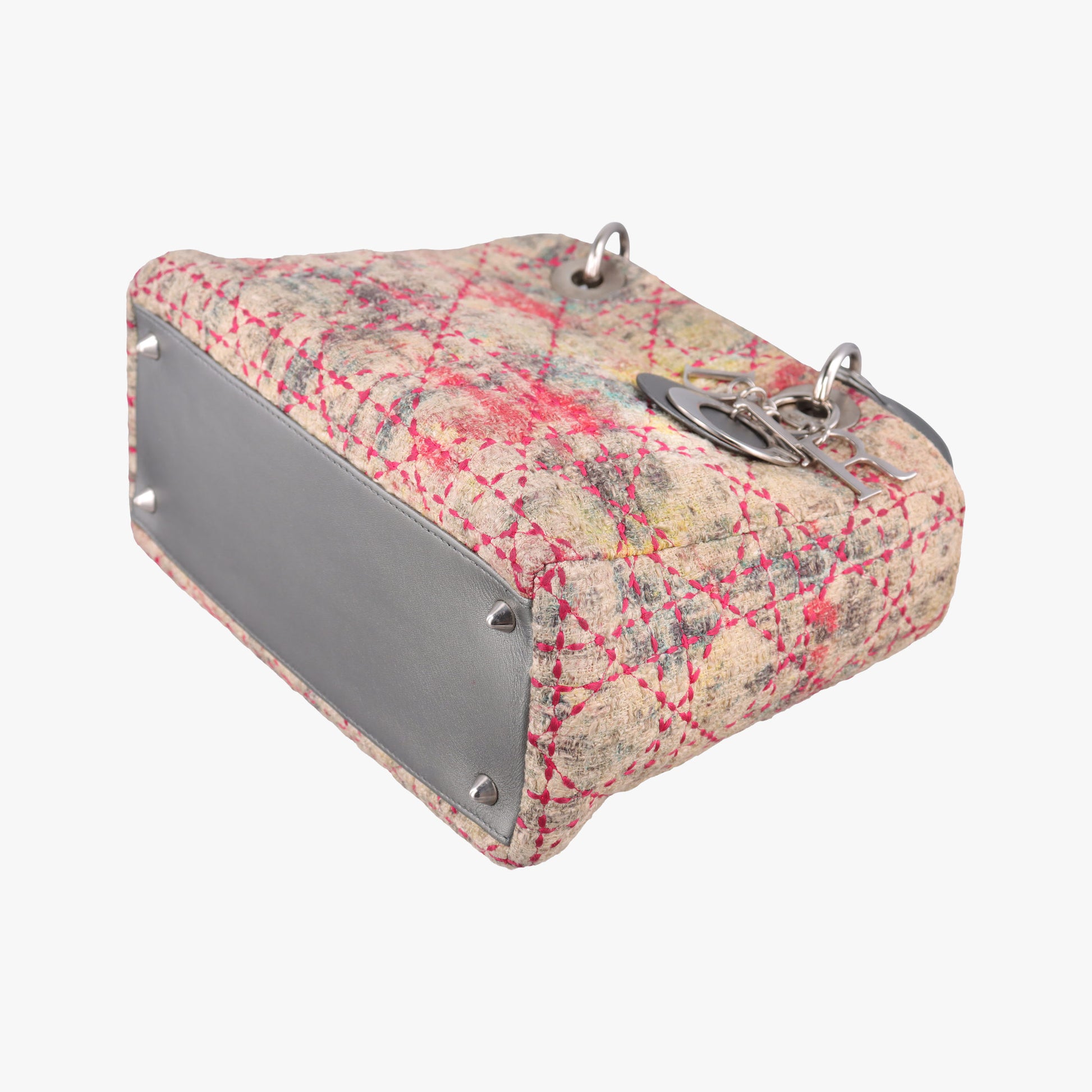Lady Dior Multicolor Tweed Wool × Metallic Leather 02-MA-1101レディディオール マルチカラー ツイード × メタリックレザー 02-MA-1101