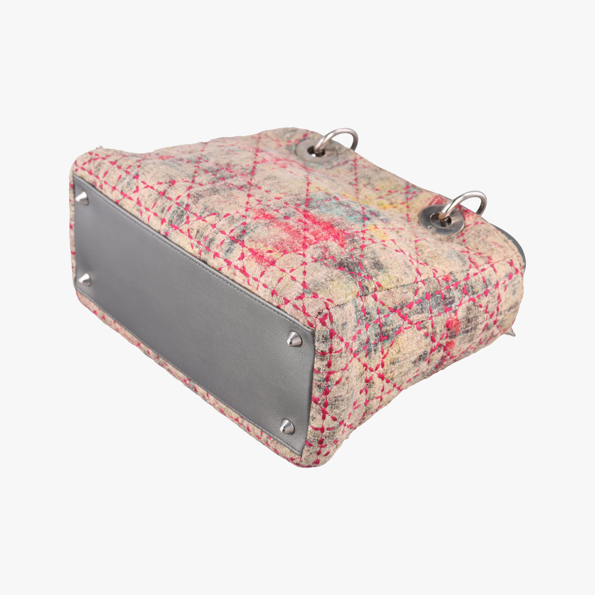 Lady Dior Multicolor Tweed Wool × Metallic Leather 02-MA-1101レディディオール マルチカラー ツイード × メタリックレザー 02-MA-1101