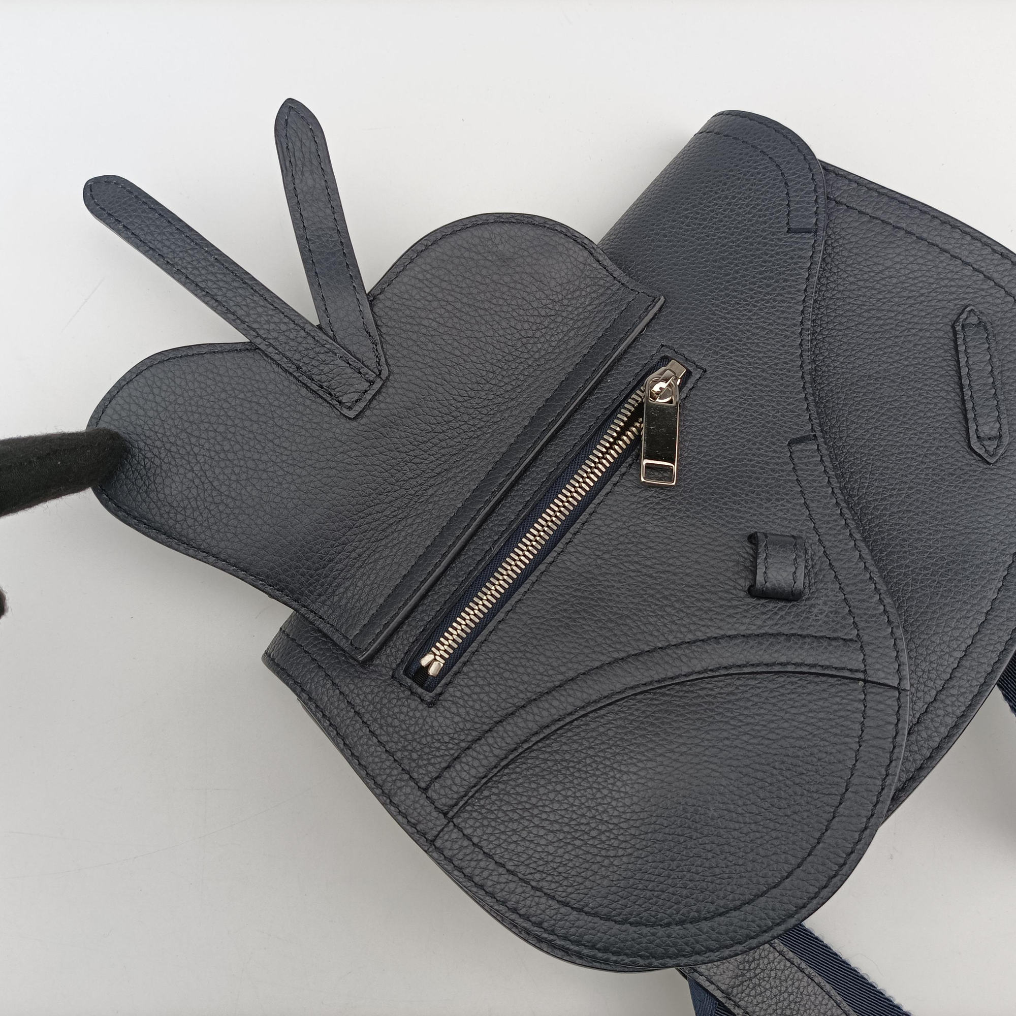 Saddle Navy leather 23-BO-0139サドルバッグ ブルーブラック レザー 23-BO-0139