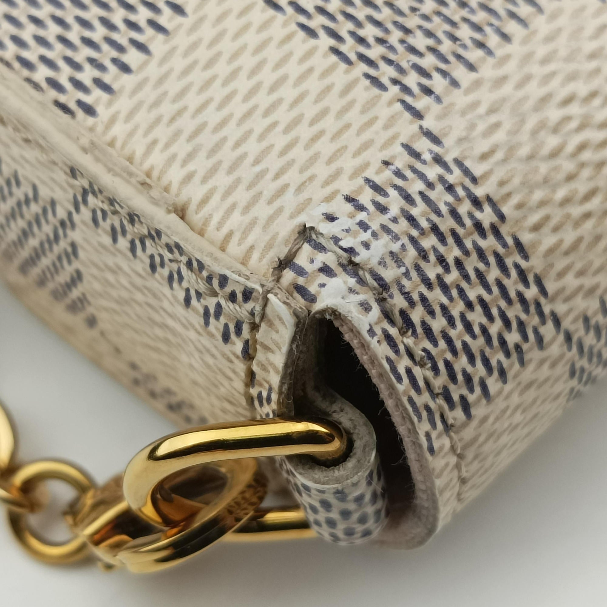 Pochette FeLICIE AZUR Damier Canvas N63106 MI3156ポシェットフェリシー アズール ダミエキャンバス N63106 MI3156