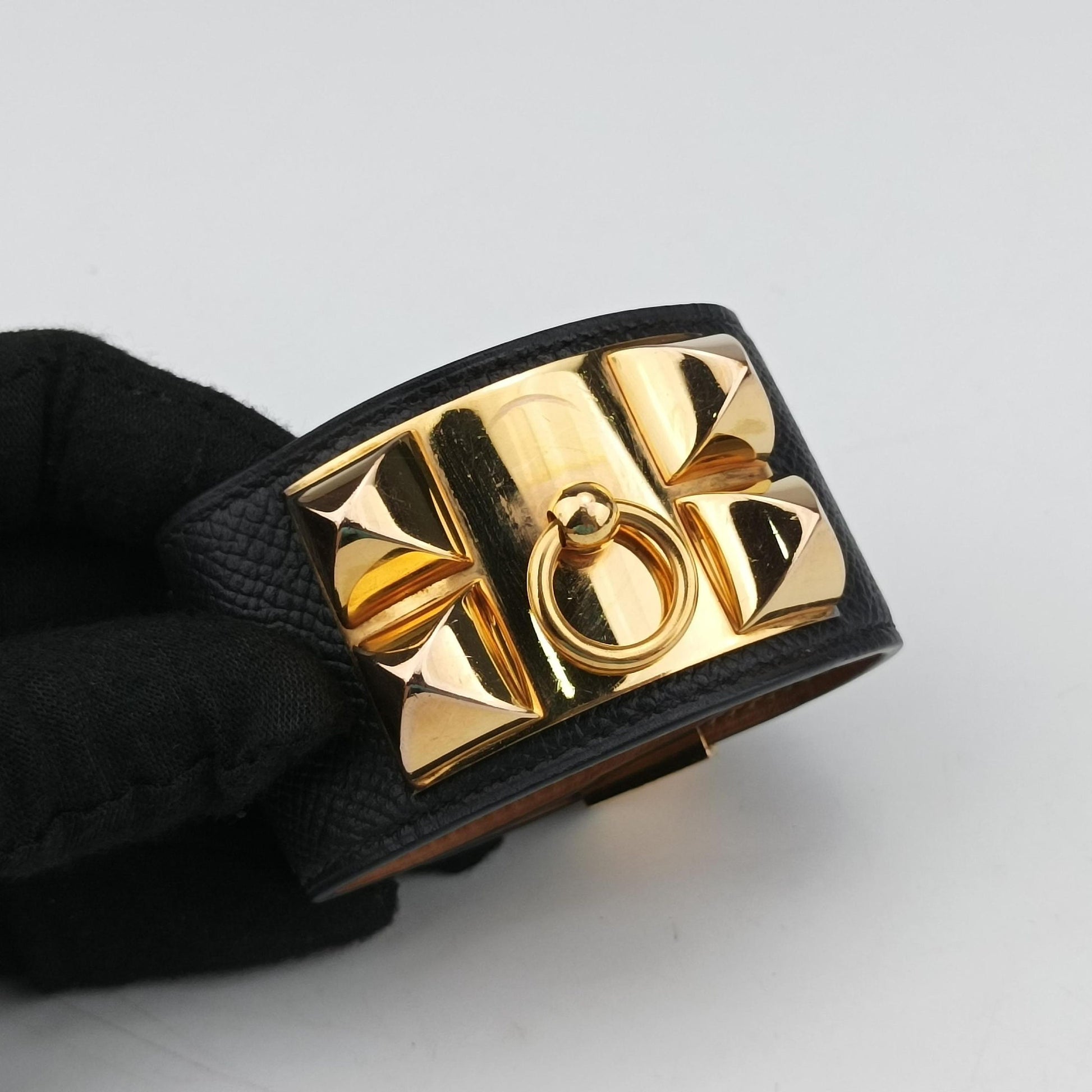 Collier de Chien Black×golden Leather × GP XS X ID 003 CFコリエ ド シアン ブラック×ゴールド レザー×GP XS X ID 003 CF