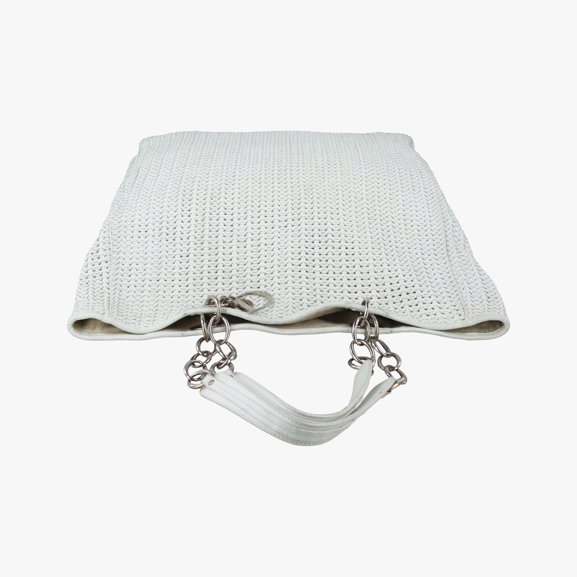 Soft Lady Dior Canage INTRECCIATO Tote White lambskin 225-BM-1007ソフト レディディオール カナージュ イントレチャート トート ホワイト ラムスキン 225-BM-1007