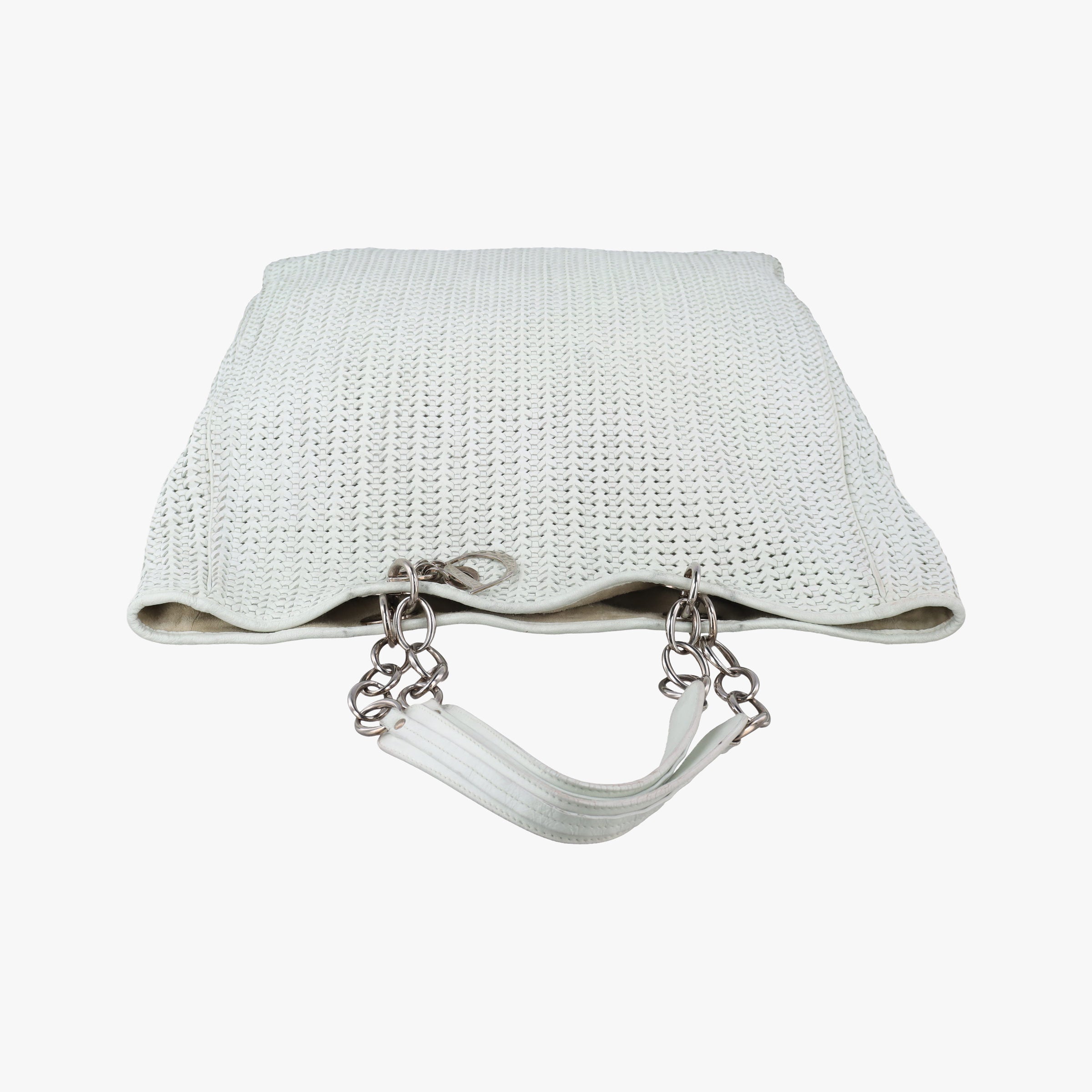 Soft Lady Dior Canage INTRECCIATO Tote White lambskin 225-BM-1007ソフト レディディオール カナージュ イントレチャート トート ホワイト ラムスキン 225-BM-1007