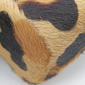 Leopard print mini pouch Beige x Black x Light Brown pony hair×leather 1NR016 42レオパード柄 ミニポーチ ベージュ×黒×ライトブラウン ハラコ×レザー 1NR016 42