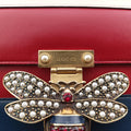 Queen Margaret White×Red×Blue×Pink Leather 476541 C023226076クイーン マーガレット ホワイト×レッド×ブルー×ピンク レザー 476541 C023226076