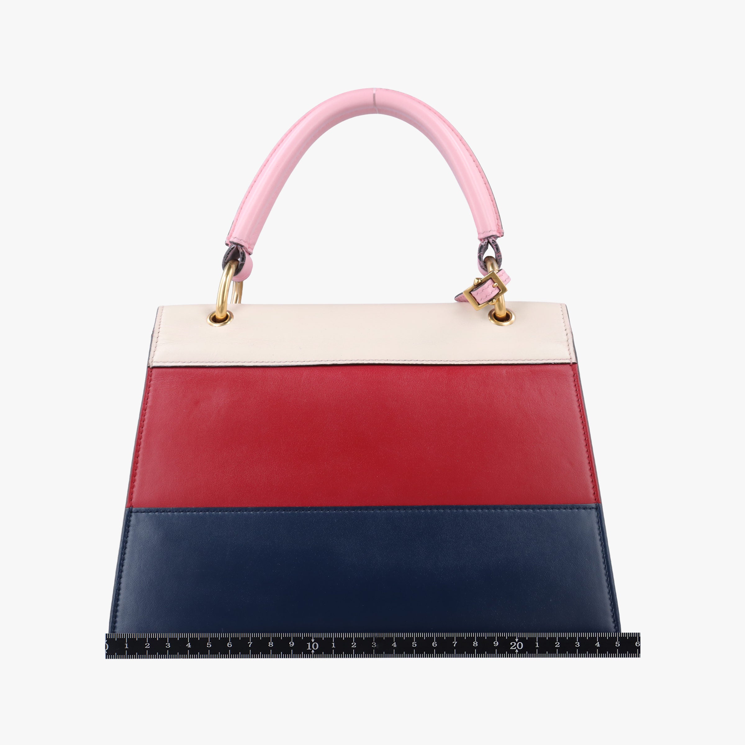Queen Margaret White×Red×Blue×Pink Leather 476541 C023226076クイーン マーガレット ホワイト×レッド×ブルー×ピンク レザー 476541 C023226076
