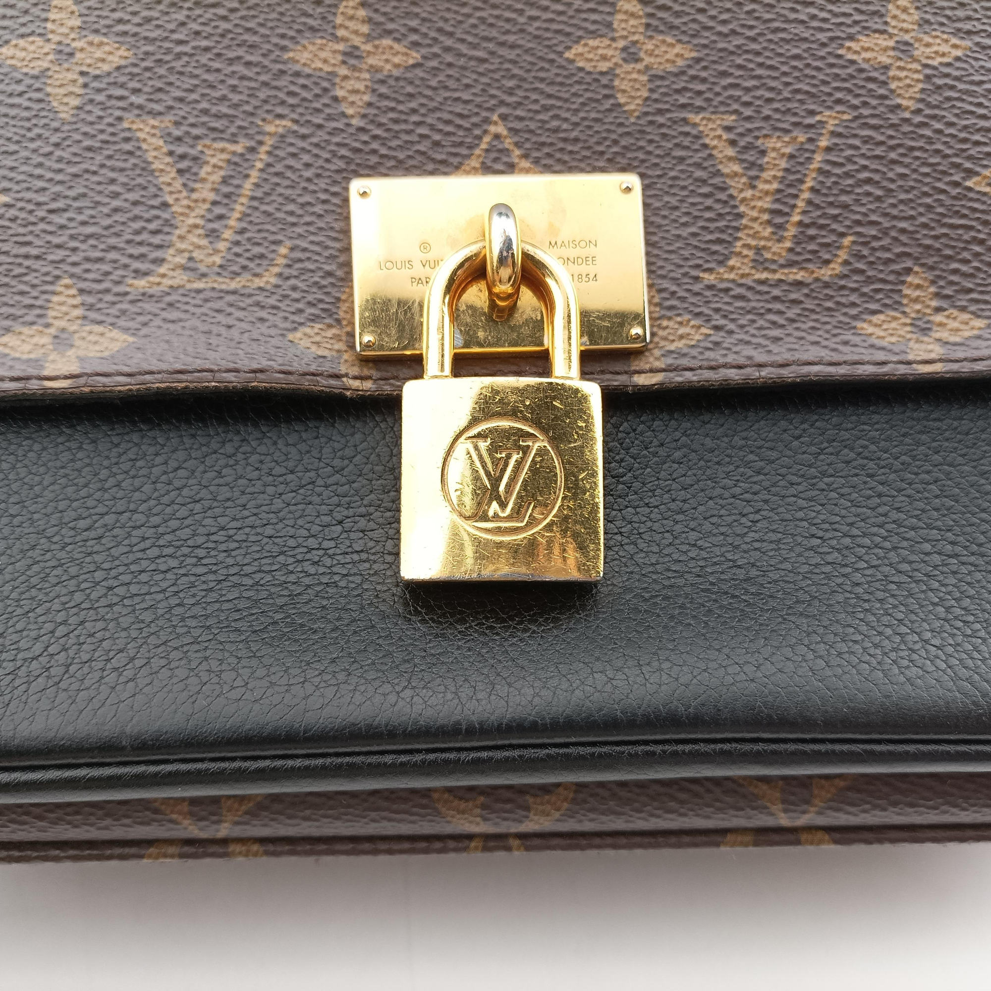 MARIGNAN brown×black Monogram Canvas×calf leather M44259 AR3168マリニャン モノグラム/ブラウン×ブラック モノグラムキャンバス×カーフレザー M44259 AR3168