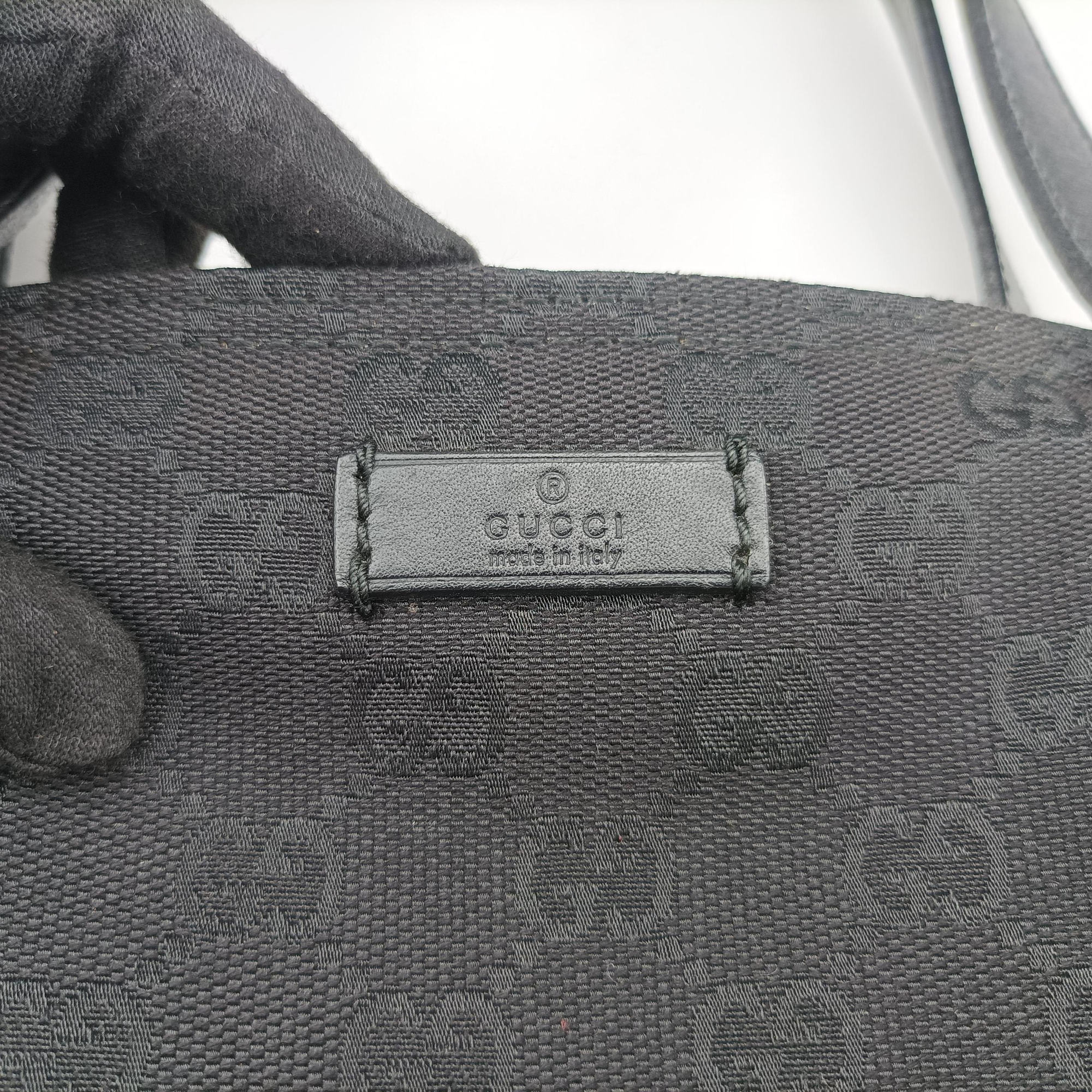 GG Canvas Web Sherry Line Tote Black Leather×Canvas 308928 G014567156GGキャンバス ウェブ シェリーライン トート ブラック レザー×キャンバス 308928 G014567156
