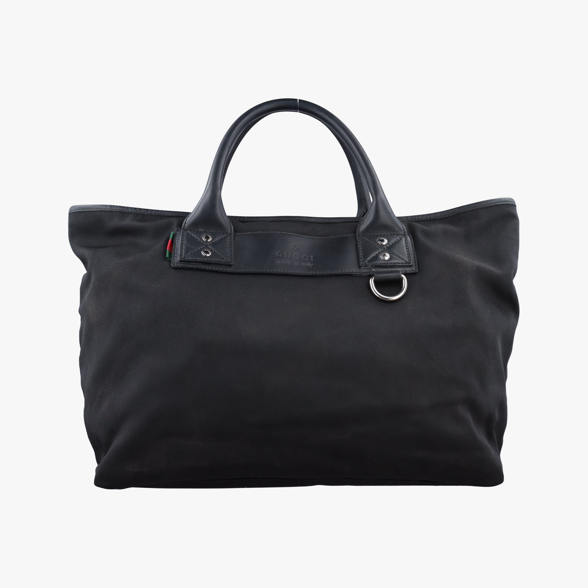 Web Stripe Black canvas×leather 246394 E7297655ウェブストライプ ブラック キャンバス×レザー 246394 E7297655