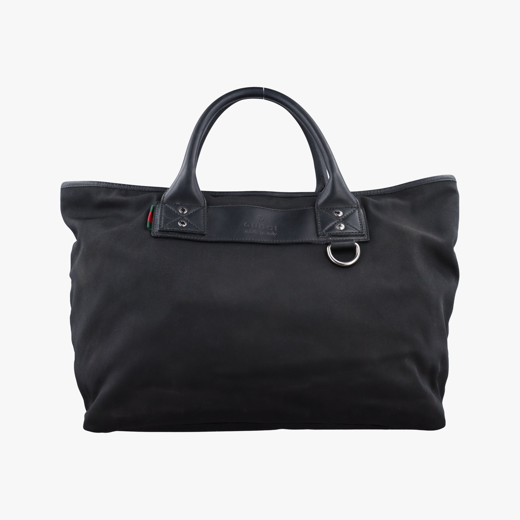 Web Stripe Black canvas×leather 246394 E7297655ウェブストライプ ブラック キャンバス×レザー 246394 E7297655