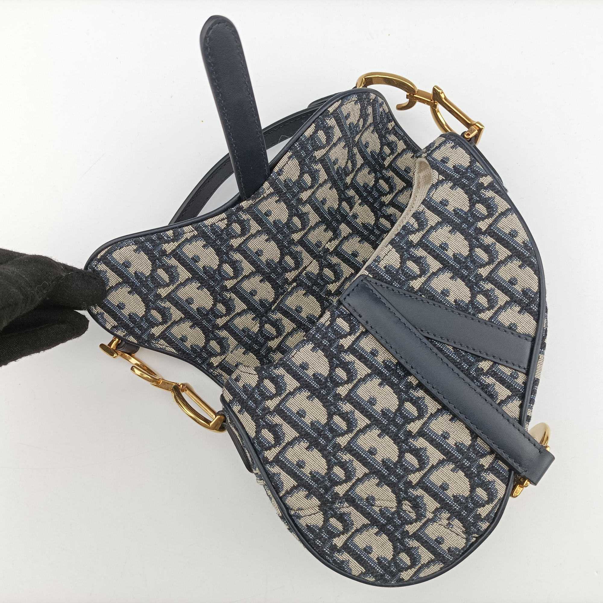 Saddle Navy×grey Jacquard 03-RU-1108サドル ネイビー×グレー ジャガード 03-RU-1108