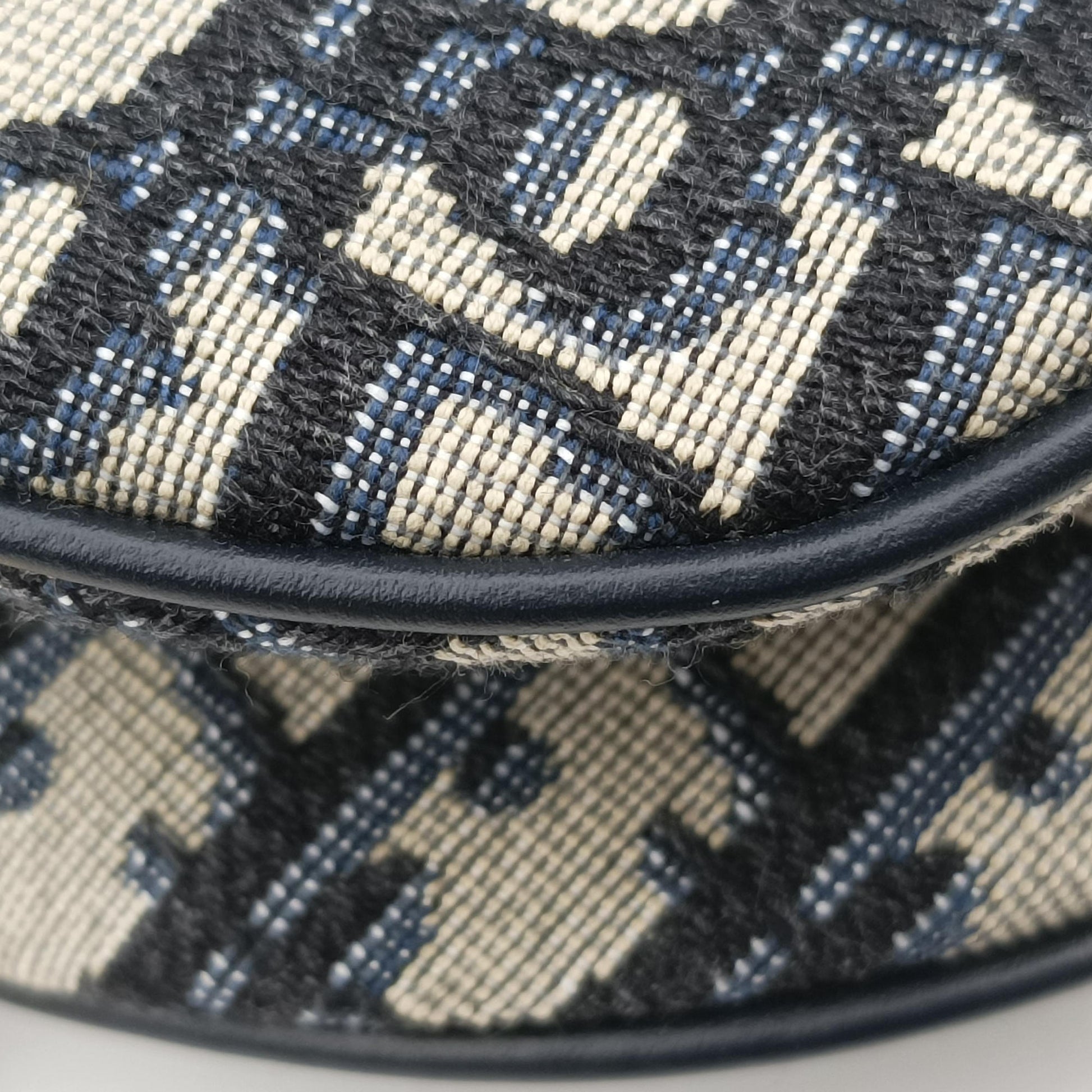 Saddle Navy×grey Jacquard 03-RU-1108サドル ネイビー×グレー ジャガード 03-RU-1108