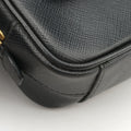 Ribbon Mini Pochette Black SAFFIANO Leather 1NF674 31/Yリボン ミニポシェット ブラック サフィアーノレザー 1NF674 31/Y