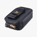 Ribbon Mini Pochette Black SAFFIANO Leather 1NF674 31/Yリボン ミニポシェット ブラック サフィアーノレザー 1NF674 31/Y