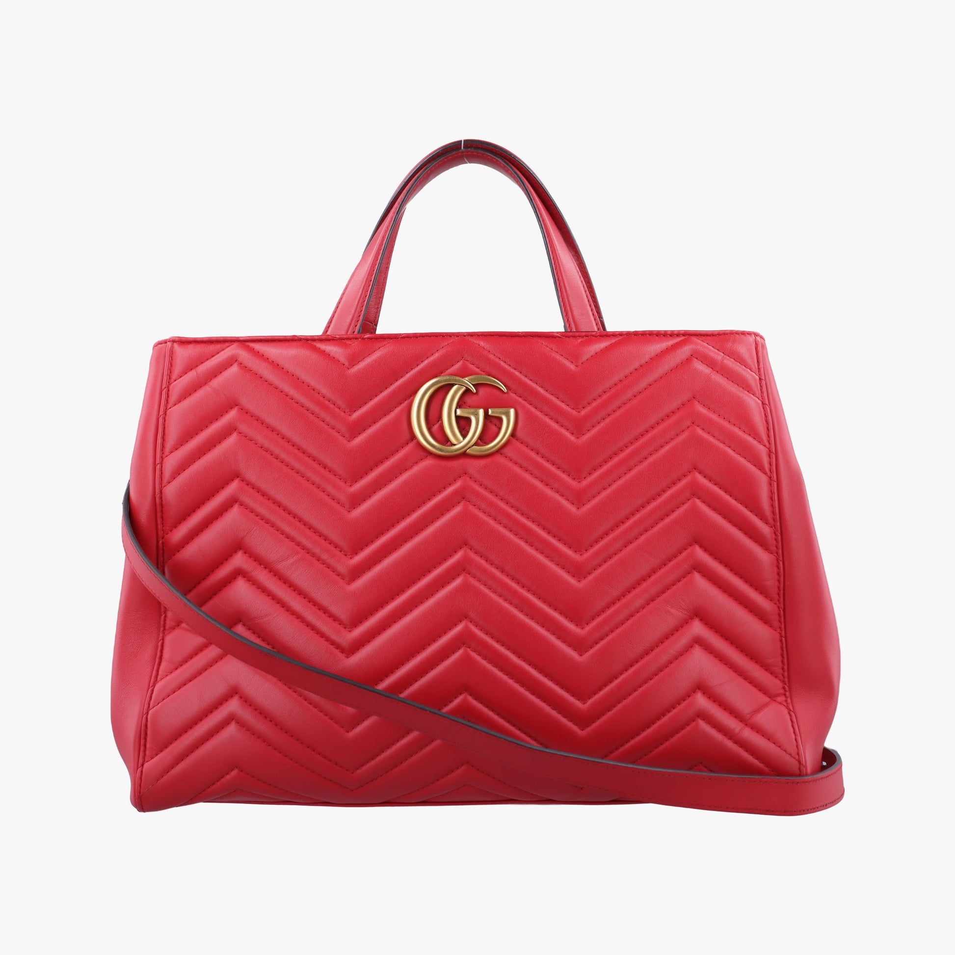 GG Marmont Red Leather 443505 E020417758GGマーモント レッド レザー 443505 E020417758