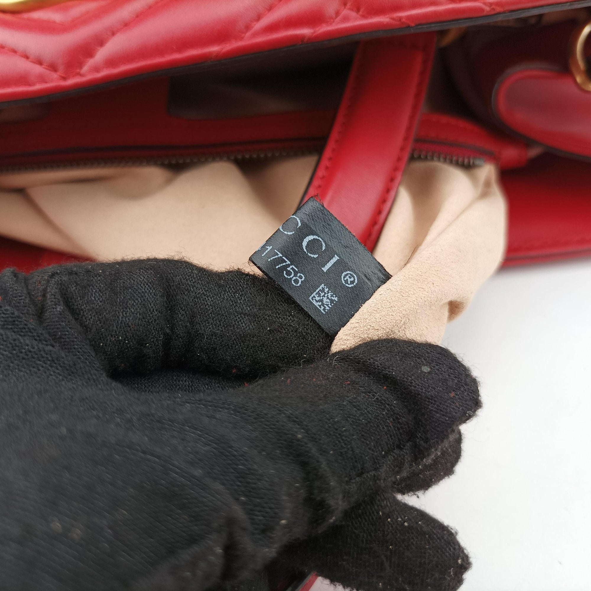 GG Marmont Red Leather 443505 E020417758GGマーモント レッド レザー 443505 E020417758