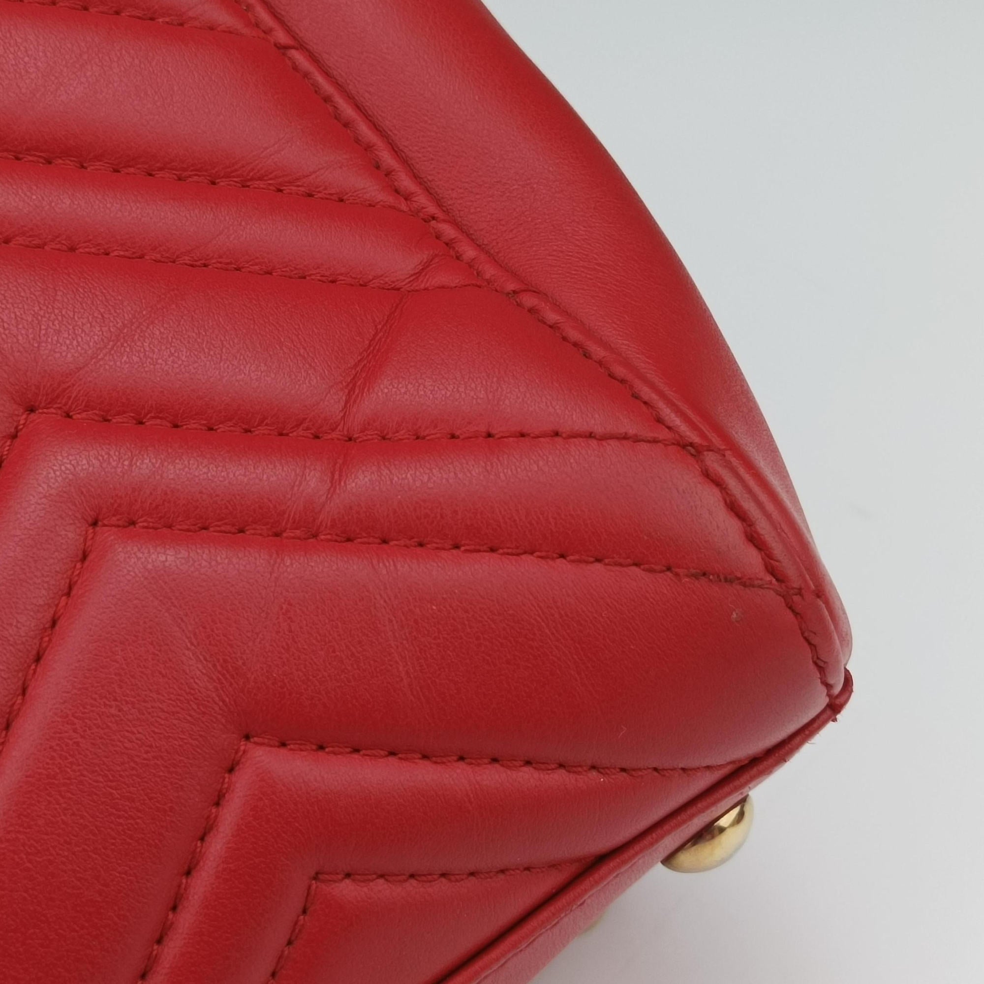 GG Marmont Red Leather 443505 E020417758GGマーモント レッド レザー 443505 E020417758