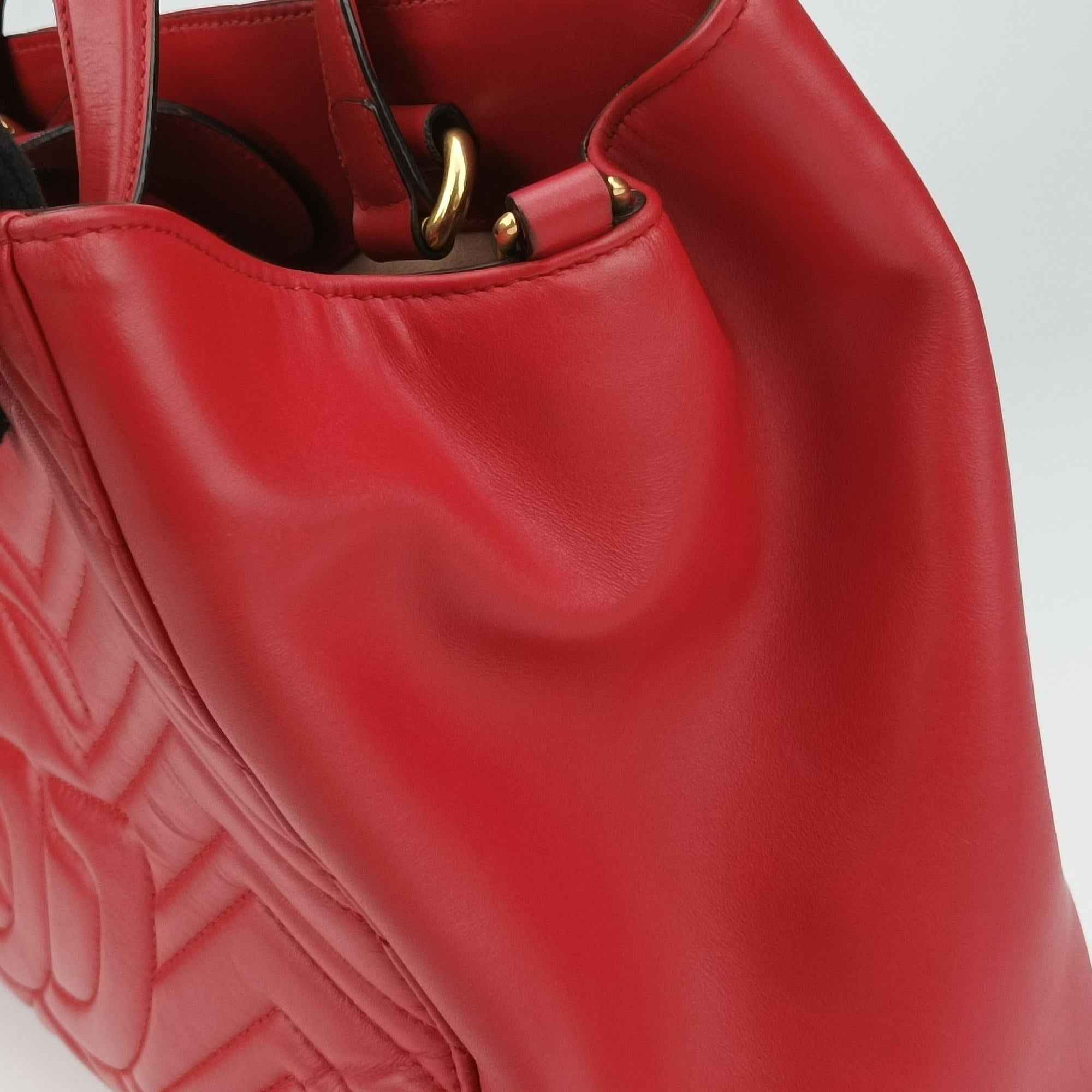 GG Marmont Red Leather 443505 E020417758GGマーモント レッド レザー 443505 E020417758