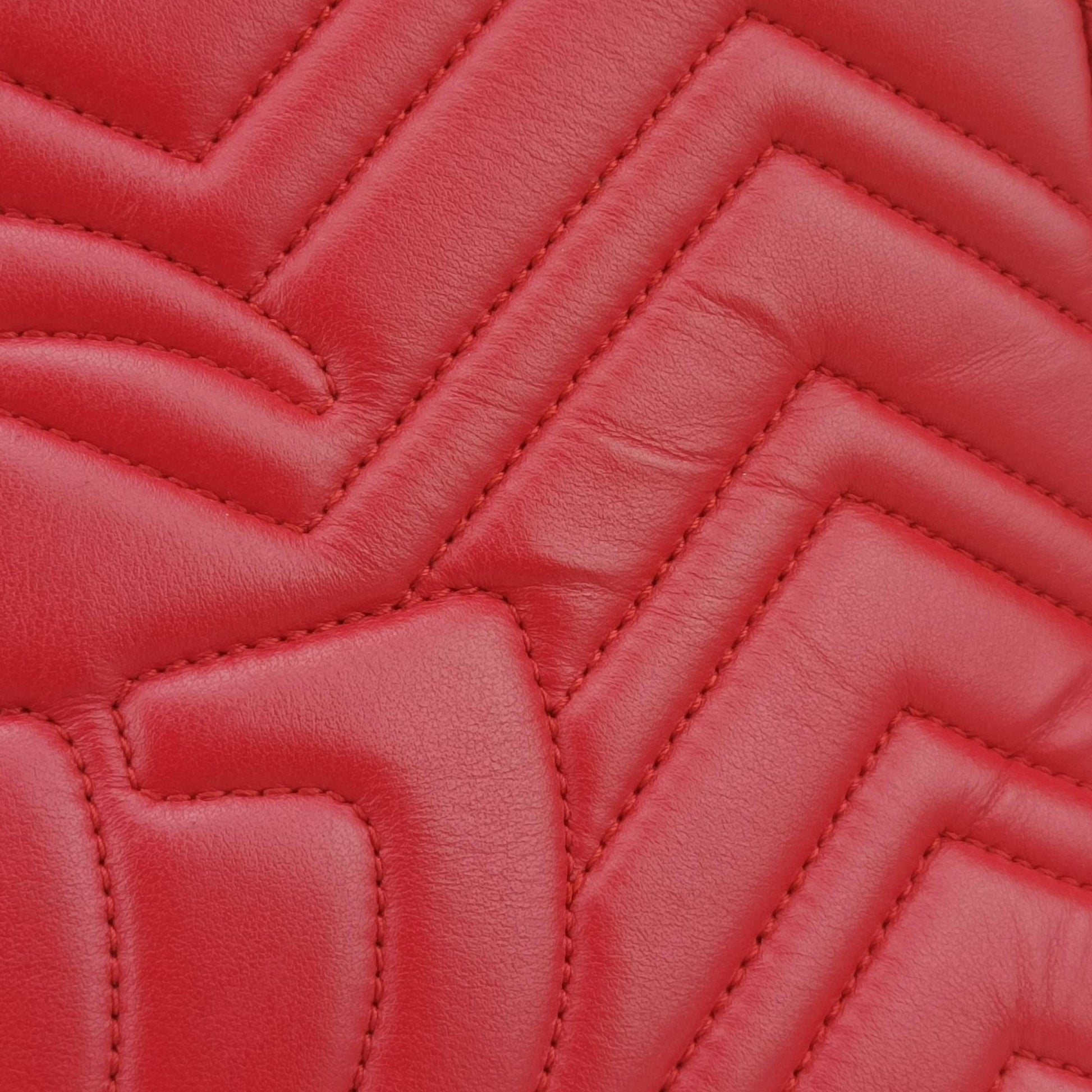 GG Marmont Red Leather 443505 E020417758GGマーモント レッド レザー 443505 E020417758