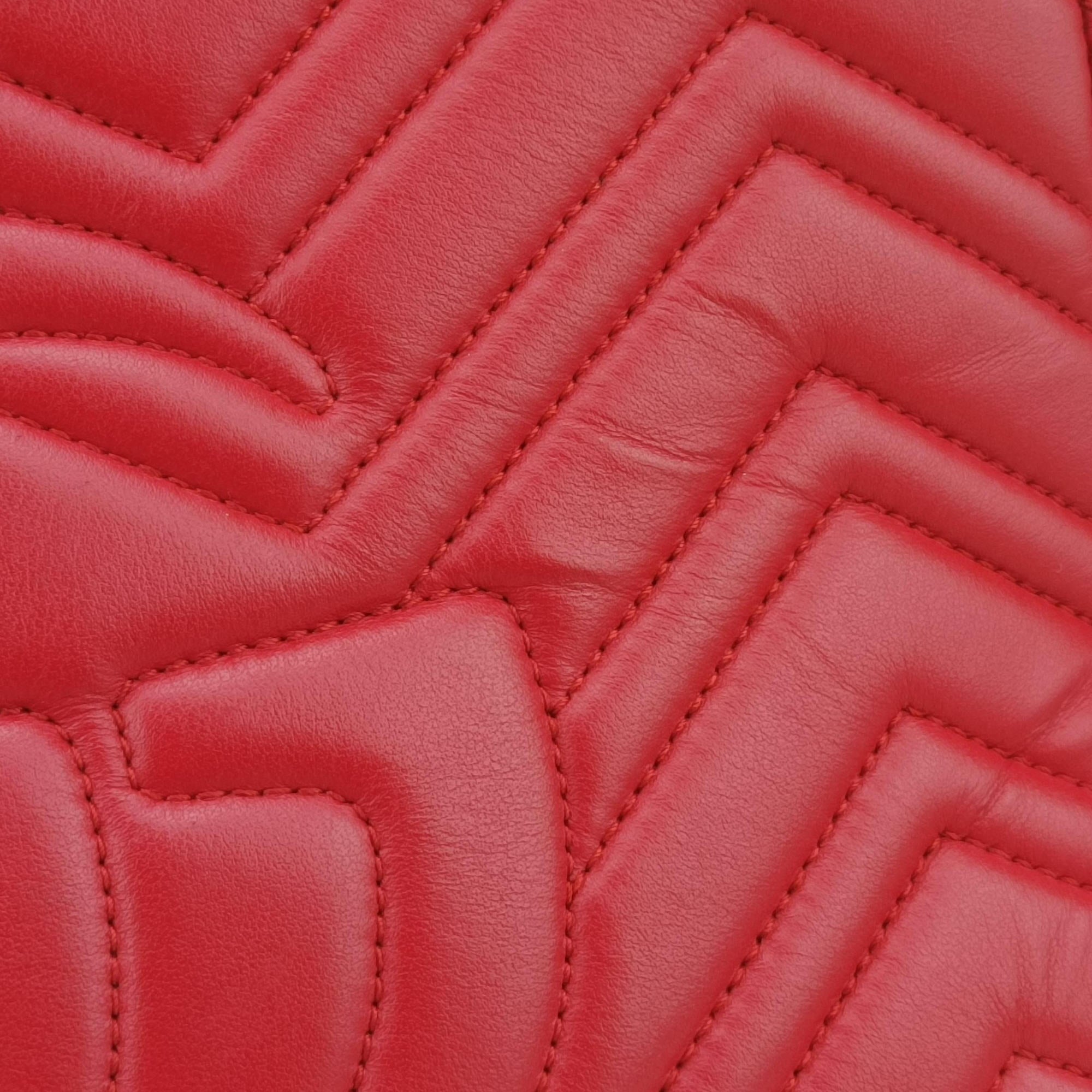 GG Marmont Red Leather 443505 E020417758GGマーモント レッド レザー 443505 E020417758