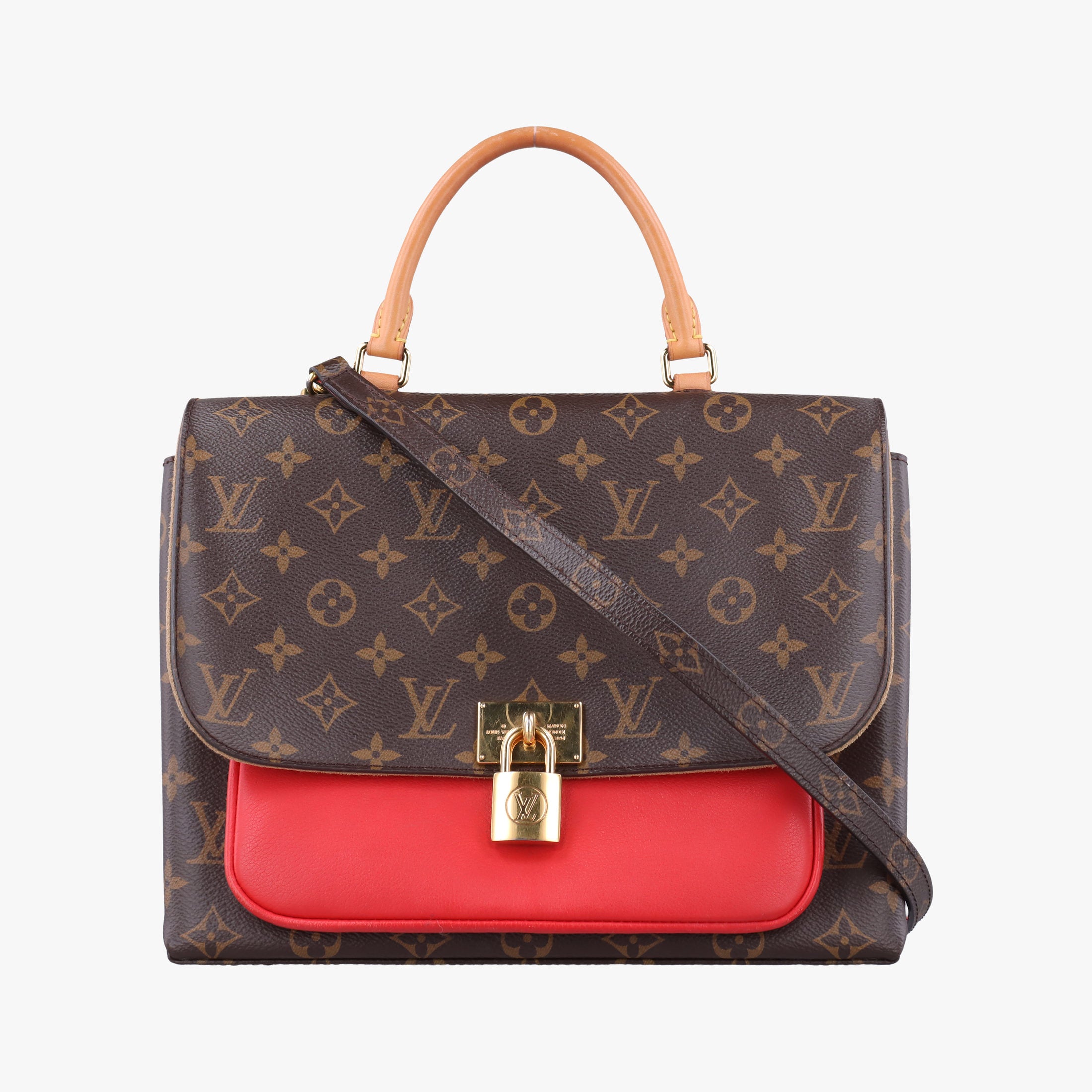 MARIGNAN Brown×COQUELICOT Monogram Canvas×calf leather M44544 FL2108マリニャン モノグラム/ブラウン×コクリコ モノグラムキャンバス×カーフレザー M44544 FL2108