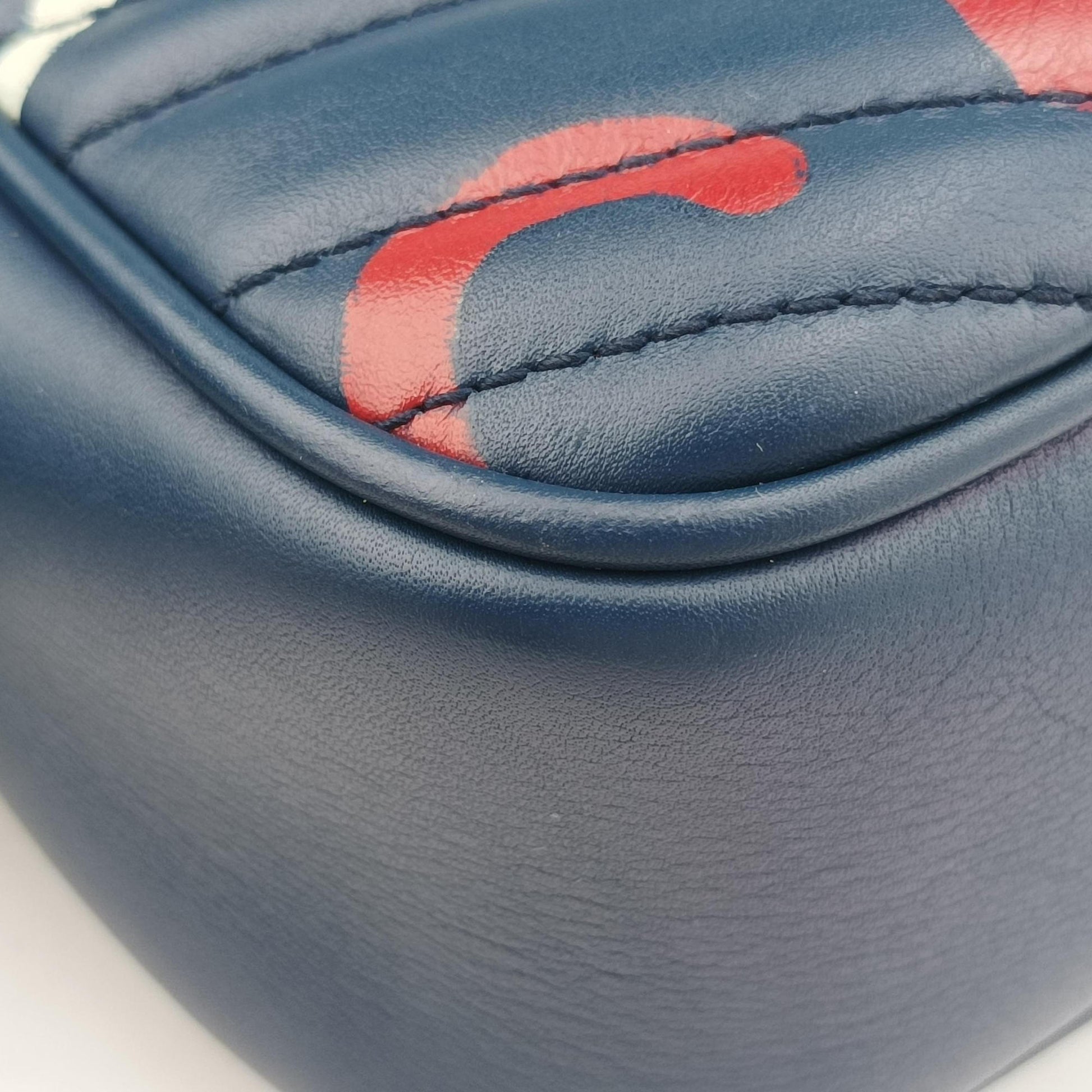 GG Marmont Navy×Multicolour Leather 447632 E020844547GGマーモント ネイビー×マルチカラー レザー 447632 E020844547