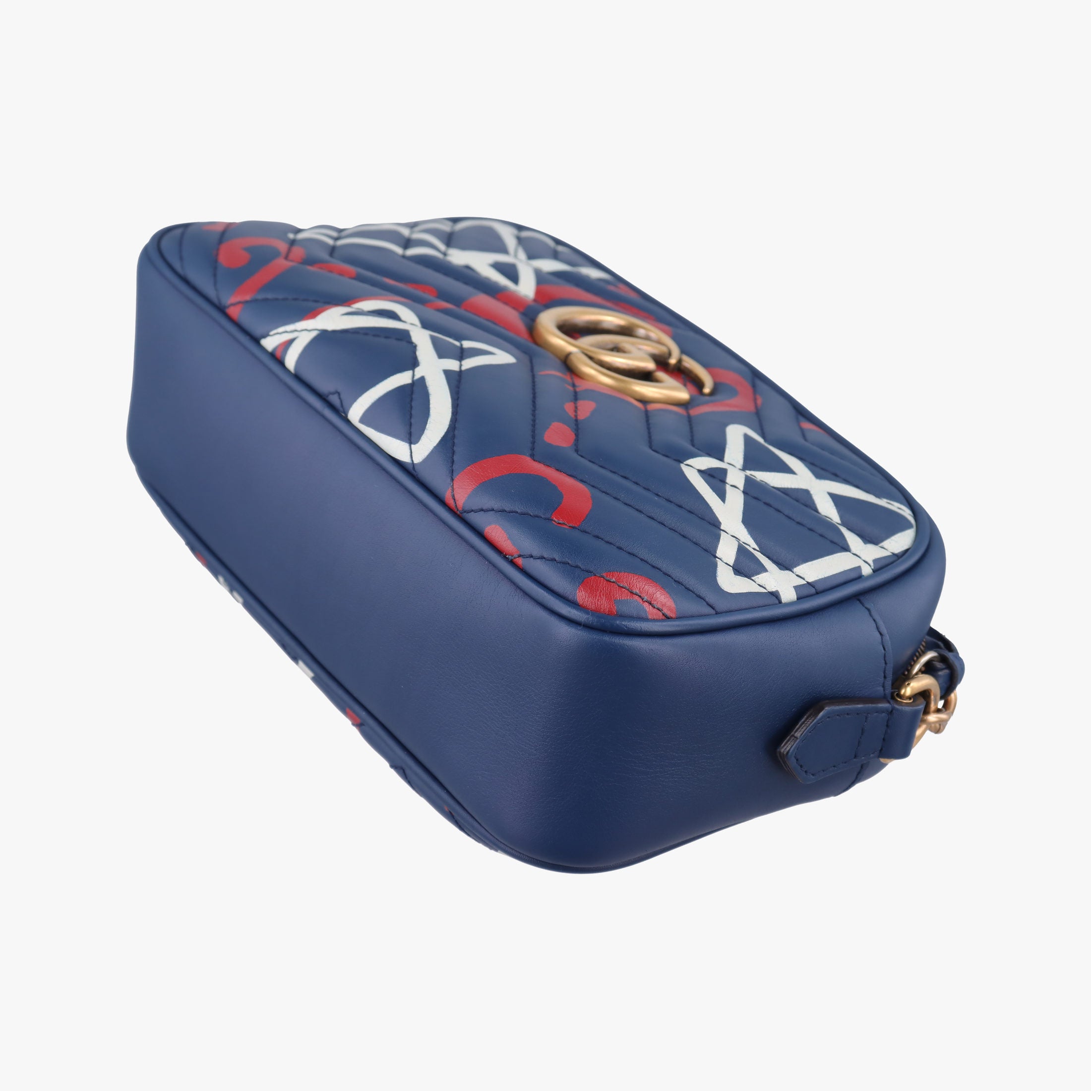 GG Marmont Navy×Multicolour Leather 447632 E020844547GGマーモント ネイビー×マルチカラー レザー 447632 E020844547