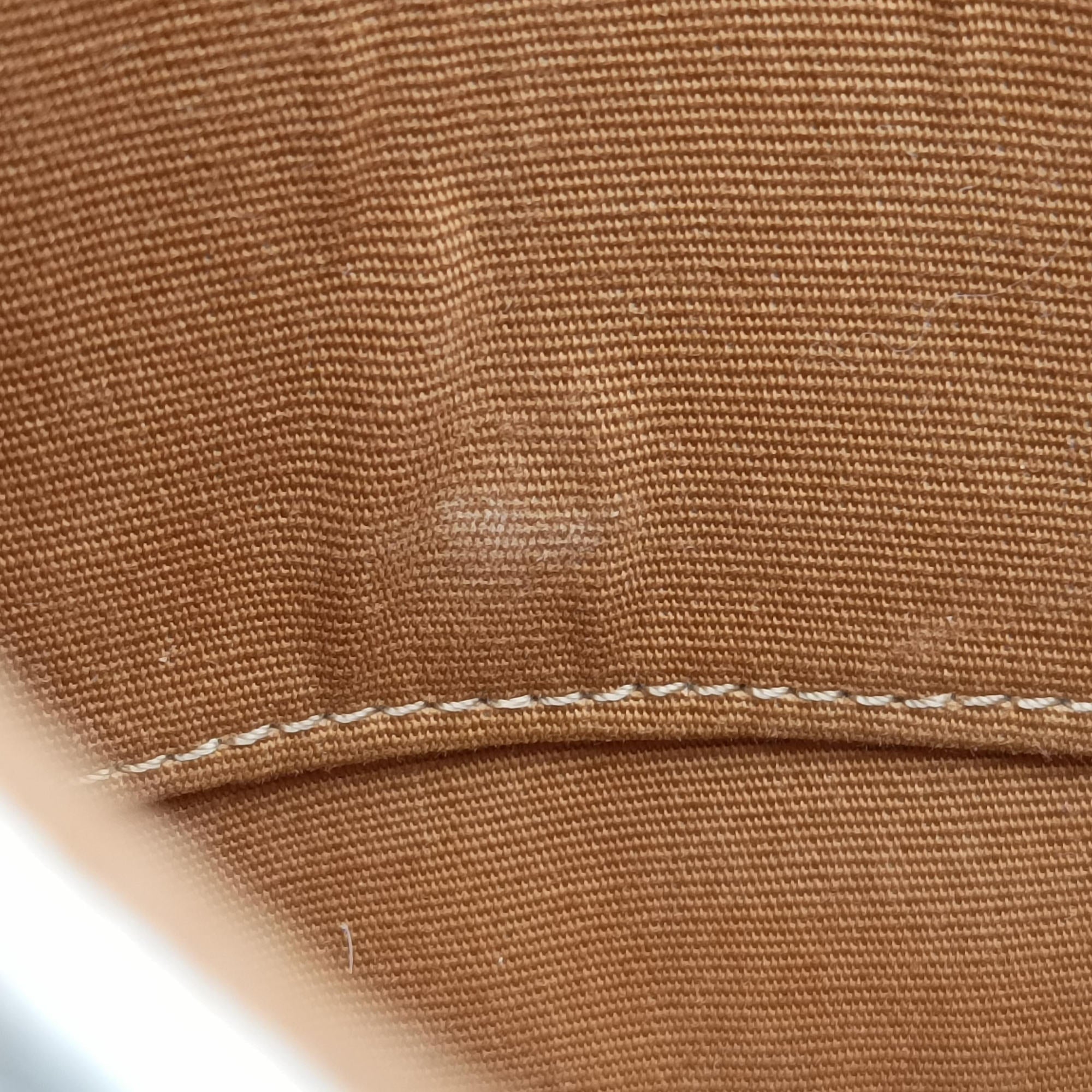 Triomphe Mini Besace White×brown PVC coated canvas F-CU-1201ミニ ブザス トリオンフ ホワイト×ブラウン PVCコーティングキャンバス F-CU-1201