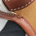 Triomphe Mini Besace White×brown PVC coated canvas F-CU-1201ミニ ブザス トリオンフ ホワイト×ブラウン PVCコーティングキャンバス F-CU-1201
