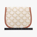 Triomphe Mini Besace White×brown PVC coated canvas F-CU-1201ミニ ブザス トリオンフ ホワイト×ブラウン PVCコーティングキャンバス F-CU-1201