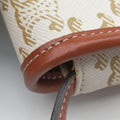 Triomphe Mini Besace White×brown PVC coated canvas F-CU-1201ミニ ブザス トリオンフ ホワイト×ブラウン PVCコーティングキャンバス F-CU-1201