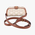 Triomphe Mini Besace White×brown PVC coated canvas F-CU-1201ミニ ブザス トリオンフ ホワイト×ブラウン PVCコーティングキャンバス F-CU-1201